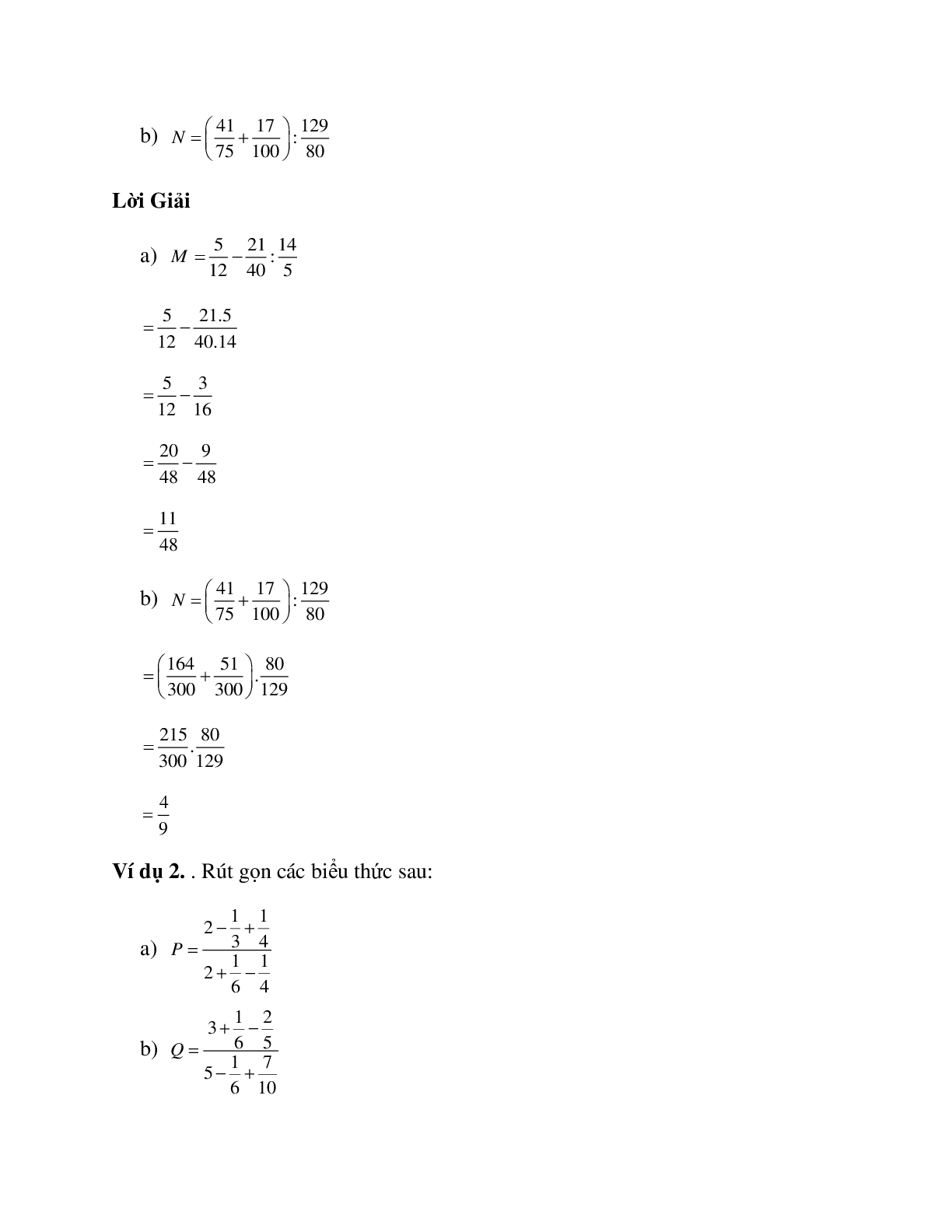 Hệ thống bài tập về phép chia hai phân số có lời giải (trang 7)