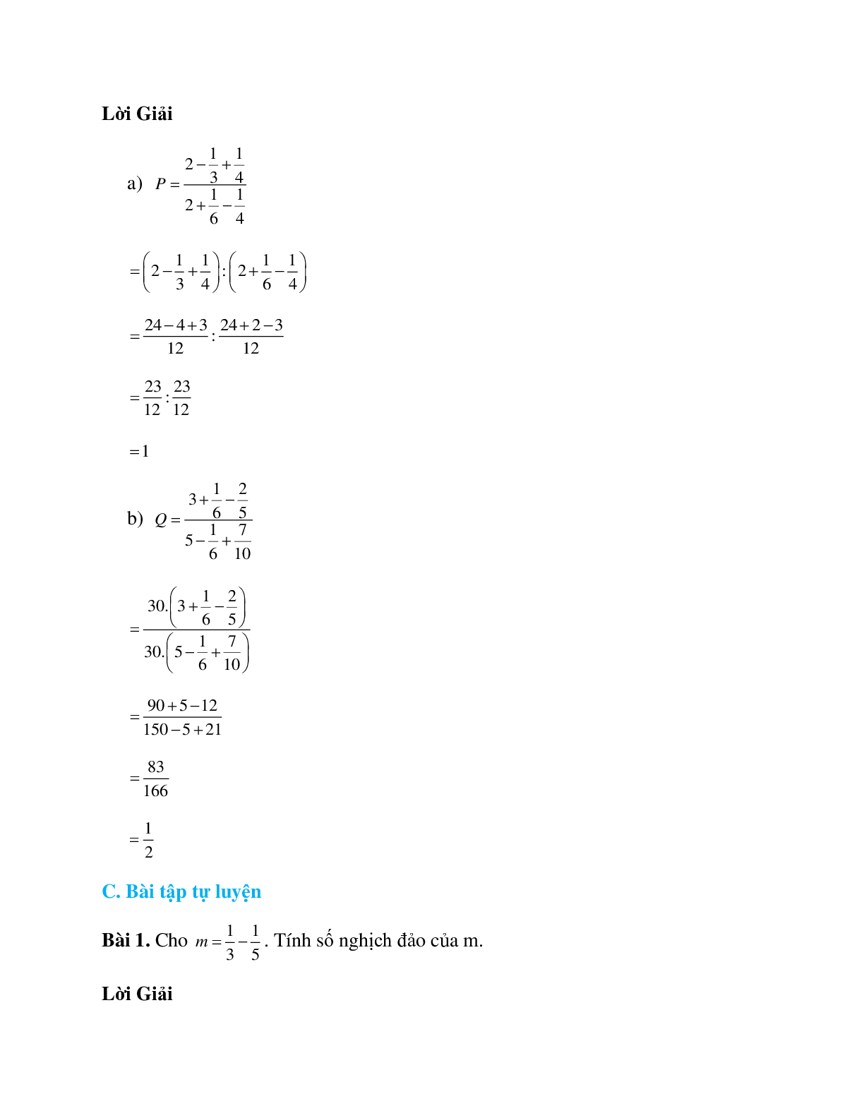 Hệ thống bài tập về phép chia hai phân số có lời giải (trang 8)