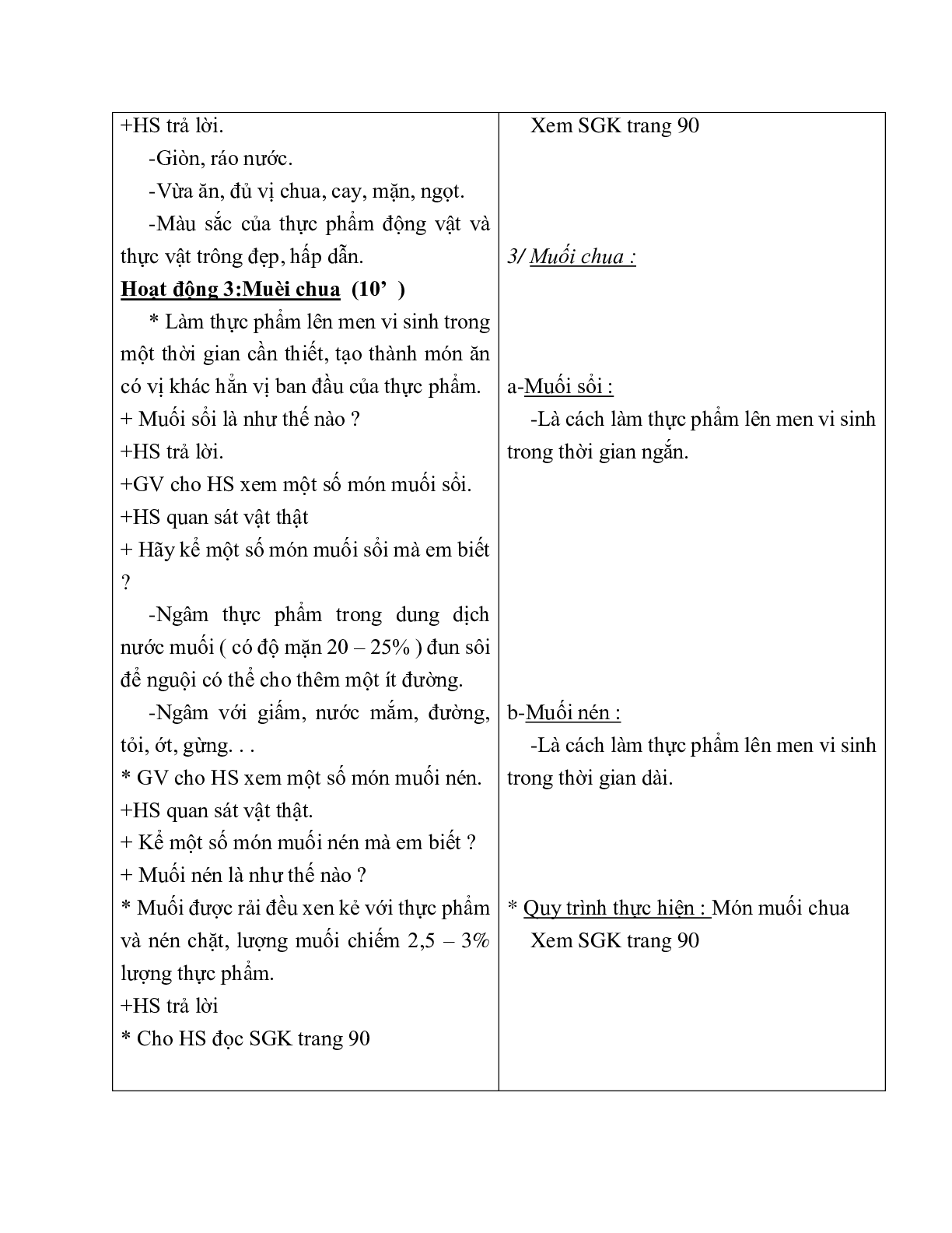 GIÁO ÁN CÔNG NGHỆ 6 BÀI 20: CÁC PHƯƠNG PHÁP CHẾ BIẾN THỰC PHẨM KHÔNG SỬ DỤNG NHIỆT MỚI NHẤT – CV5555 (trang 4)