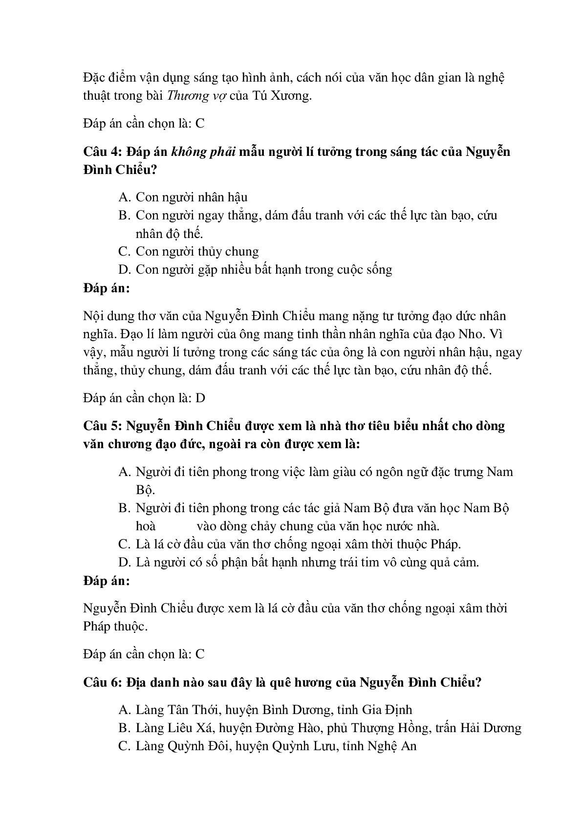 28 câu Trắc nghiệm Lẽ ghét thương có đáp án 2023 – Ngữ Văn lớp 11 (trang 2)