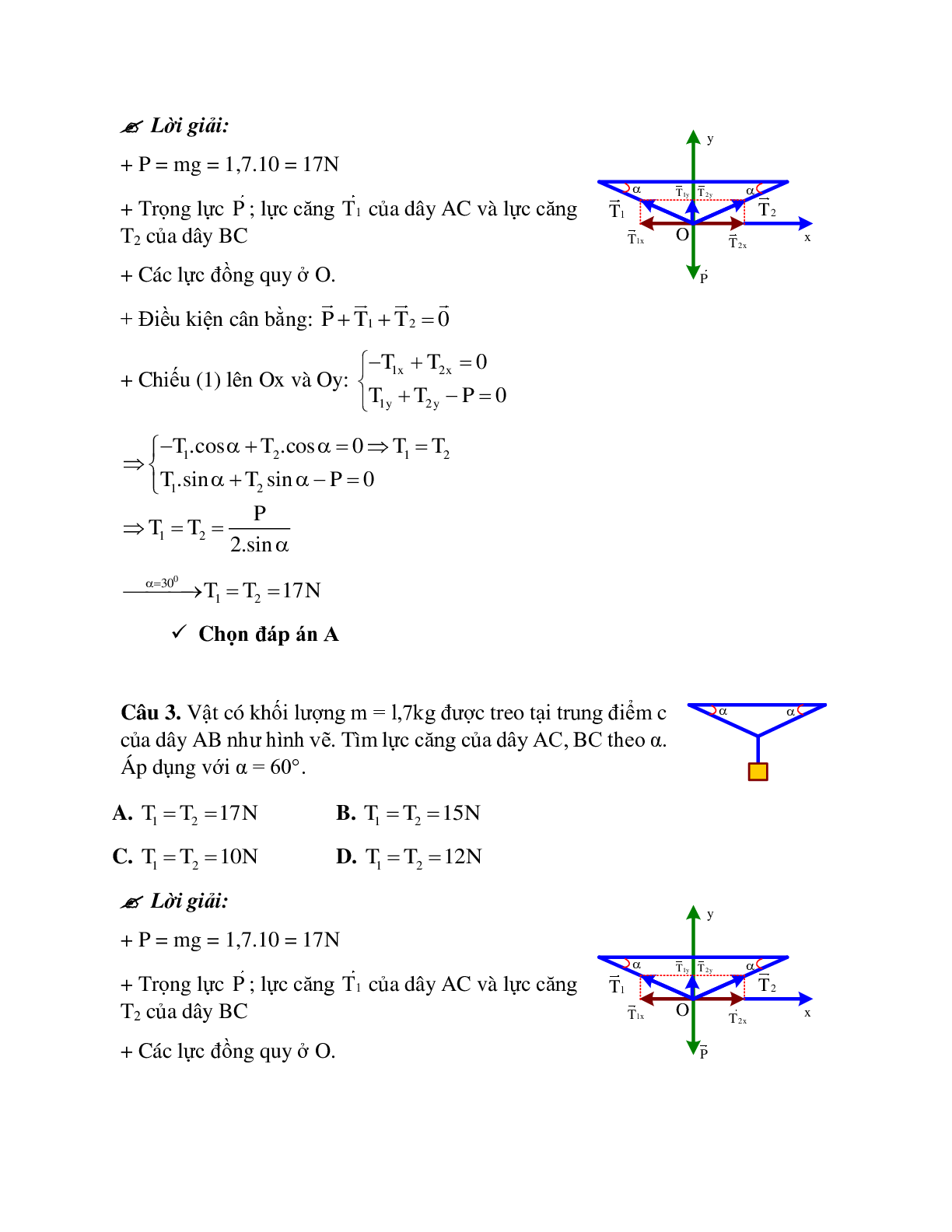 Bài tập về tổng hợp hai lực và ba lực không song song chọn lọc (trang 6)