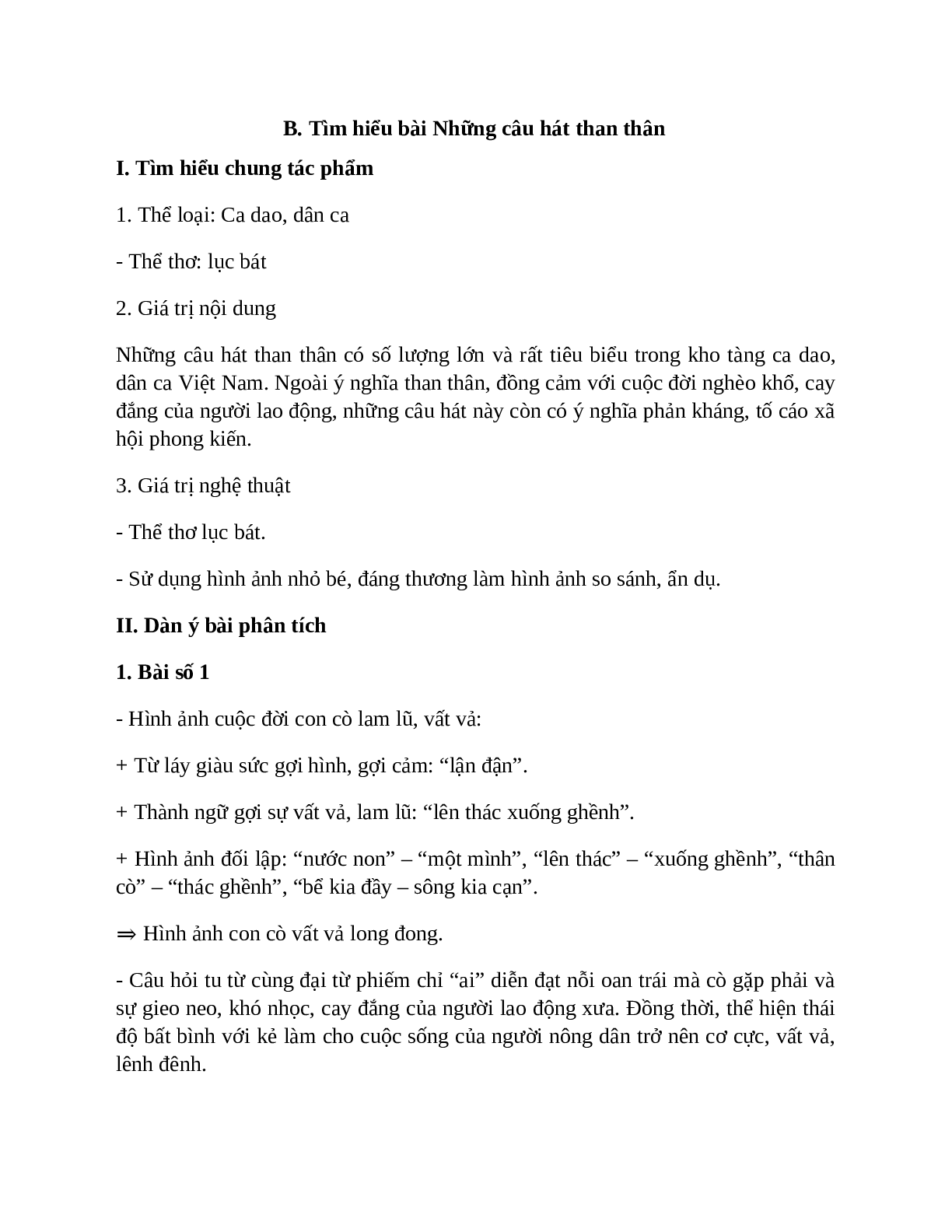 Sơ đồ tư duy bài Những câu hát than thân dễ nhớ, ngắn nhất - Ngữ văn lớp 7 (trang 2)