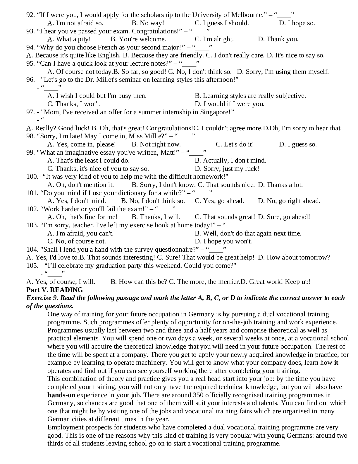 140 câu trắc nghiệm Tiếng Anh 11 Unit 7: Further Education chọn lọc (trang 5)