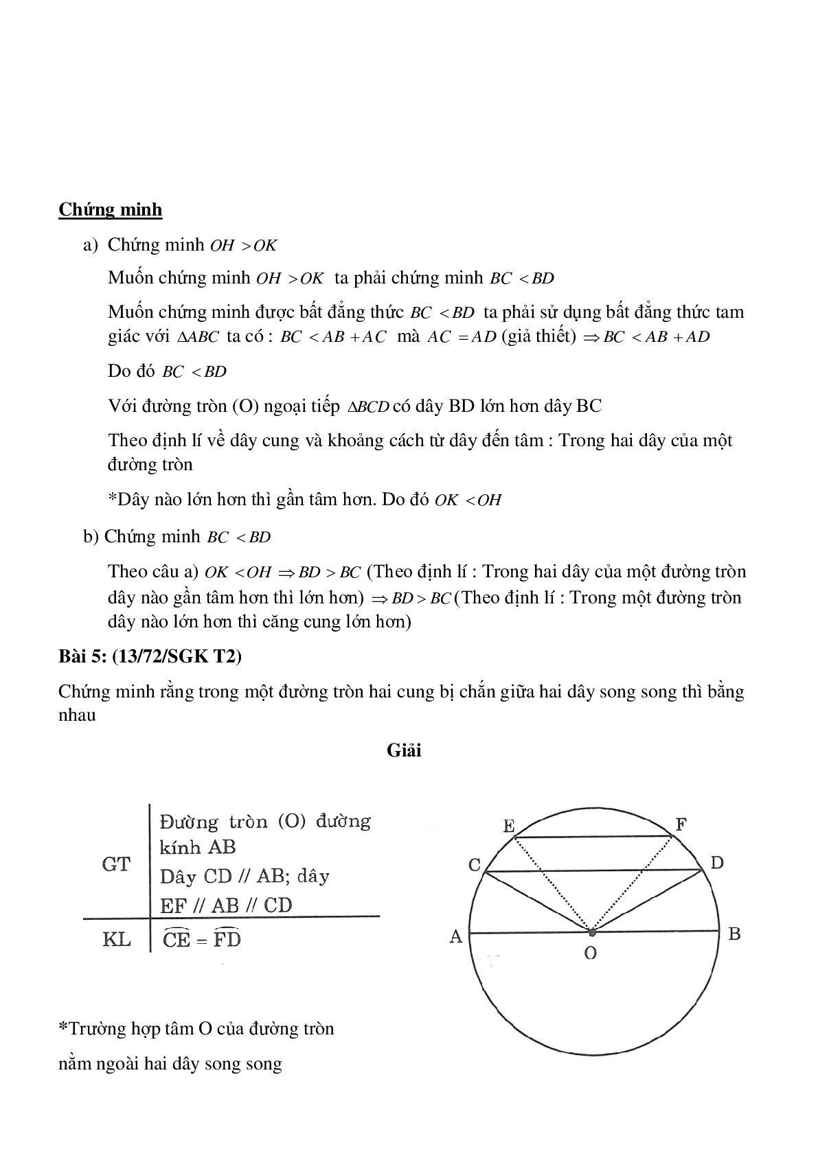 Các dạng bài tập điển hình Liên hệ giữa cung và dây có lời giải (trang 5)