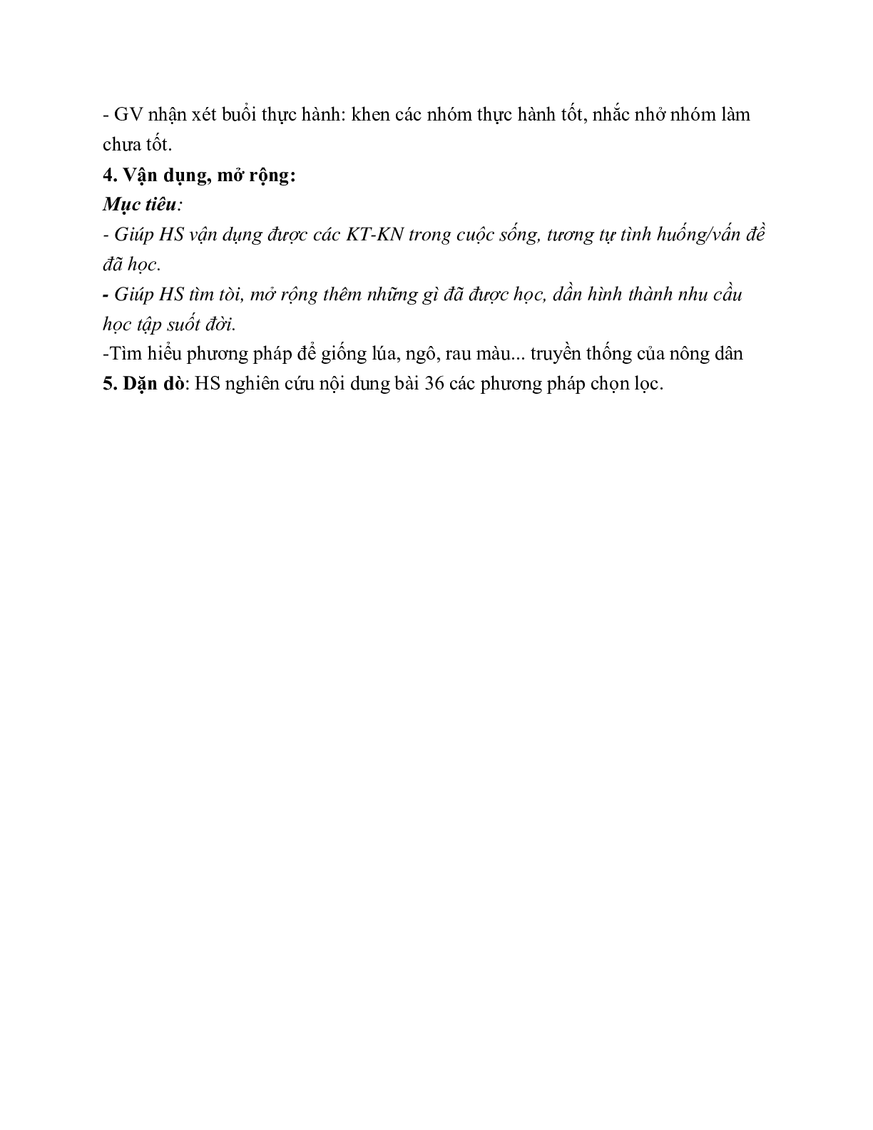 Giáo án Sinh học 9 Bài 38: Thực hành Tập dượt thao tác giao phấn mới nhất - CV5512 (trang 3)
