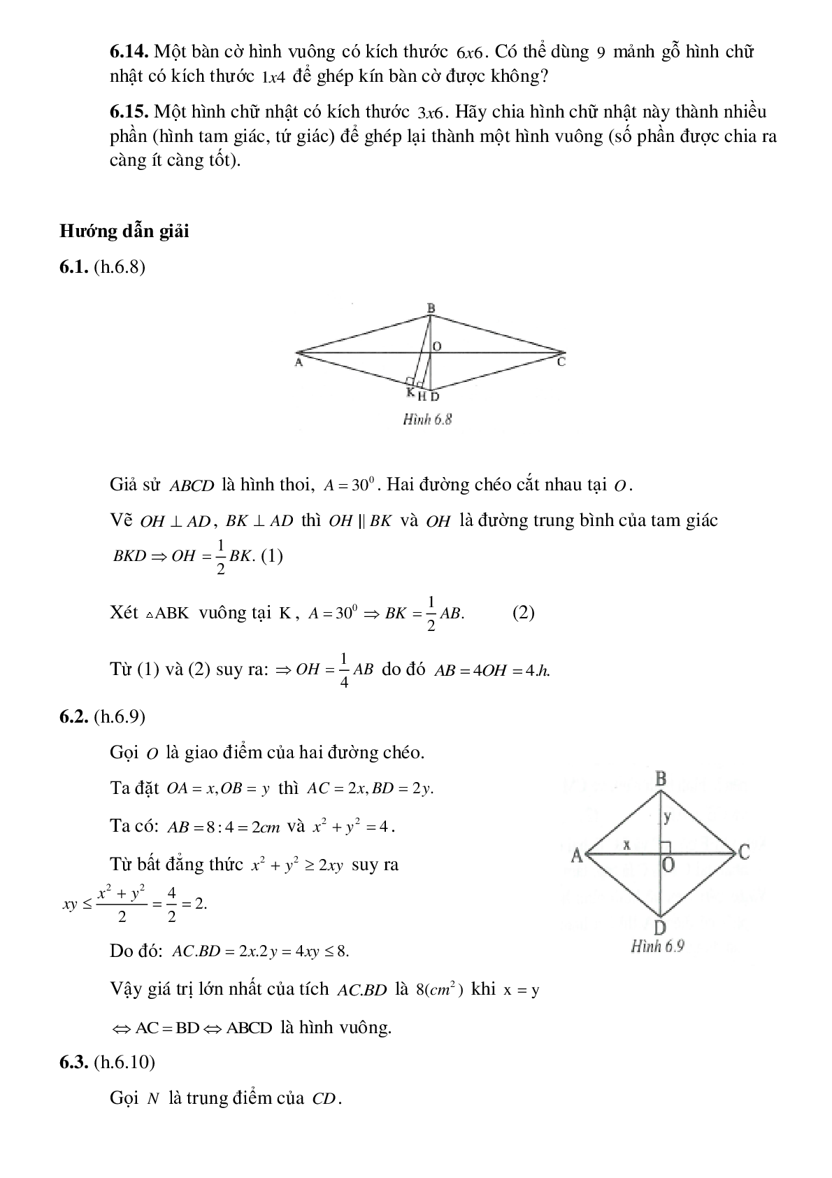 Hình thoi và hình vuông (trang 6)