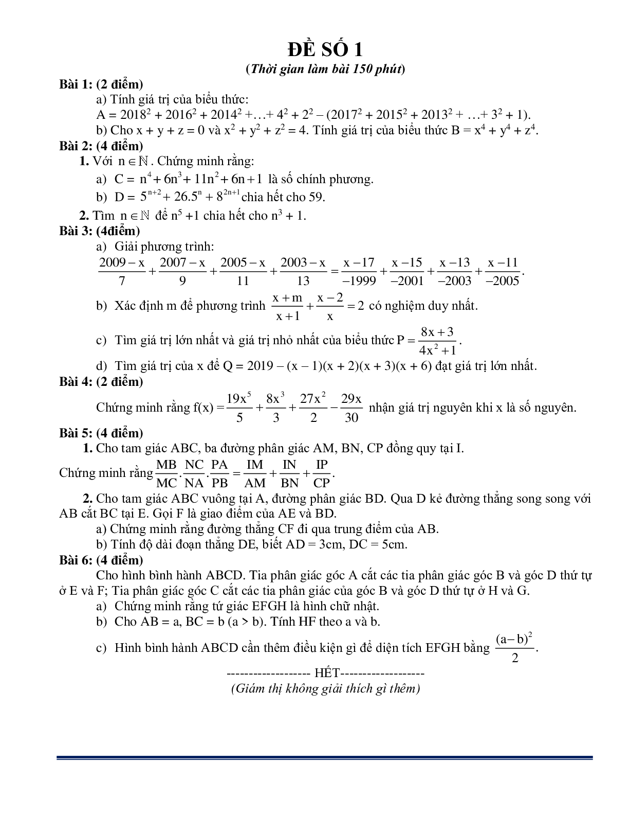 Tổng hợp các đề ôn thi HSG Toán lớp 8 với lời giải chi tiết (trang 1)