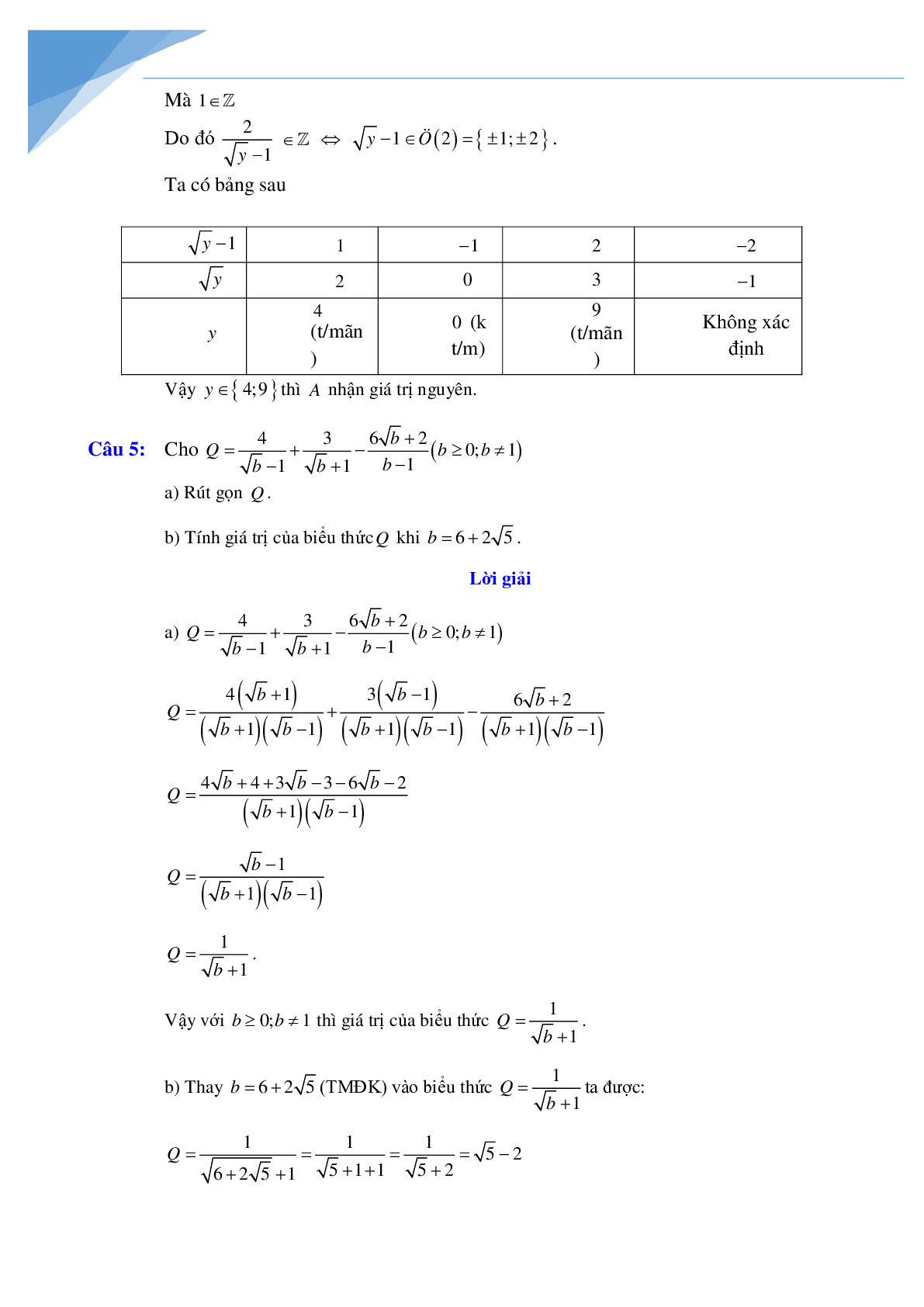 Rút gọn biểu thức và bài toán liên quan (trang 7)