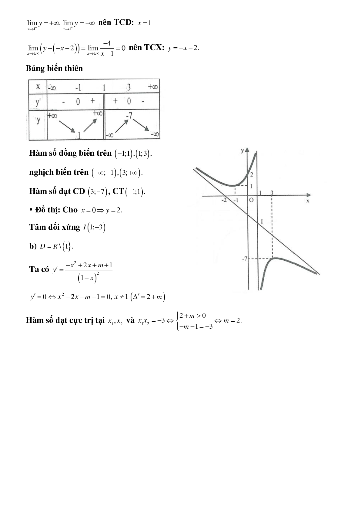 Dạng bài tập Khảo sát và vẽ đồ thị hàm hữu tỉ bậc hai trên bậc nhất (trang 10)