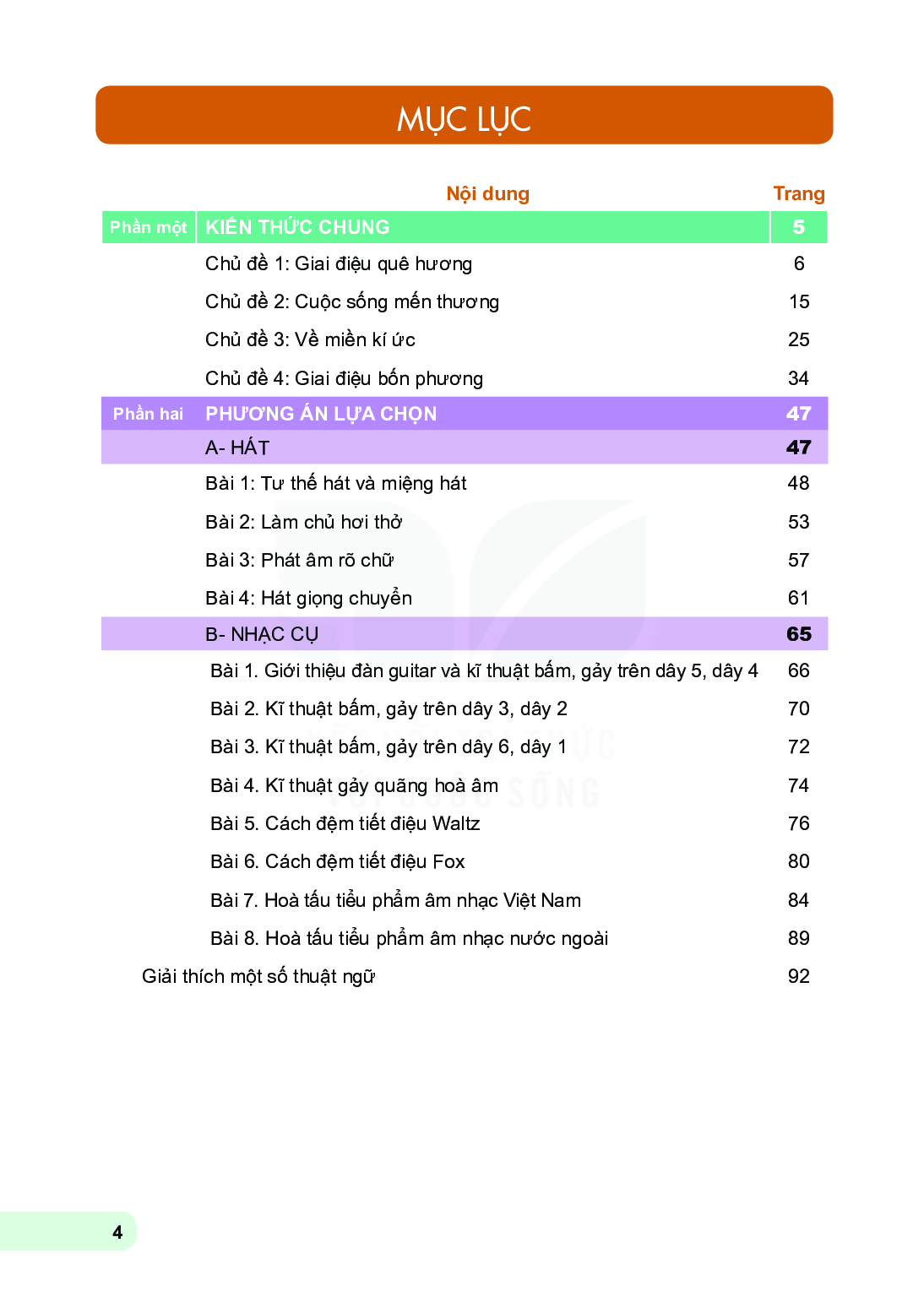 Âm nhạc lớp 10 Kết nối tri thức pdf (trang 5)