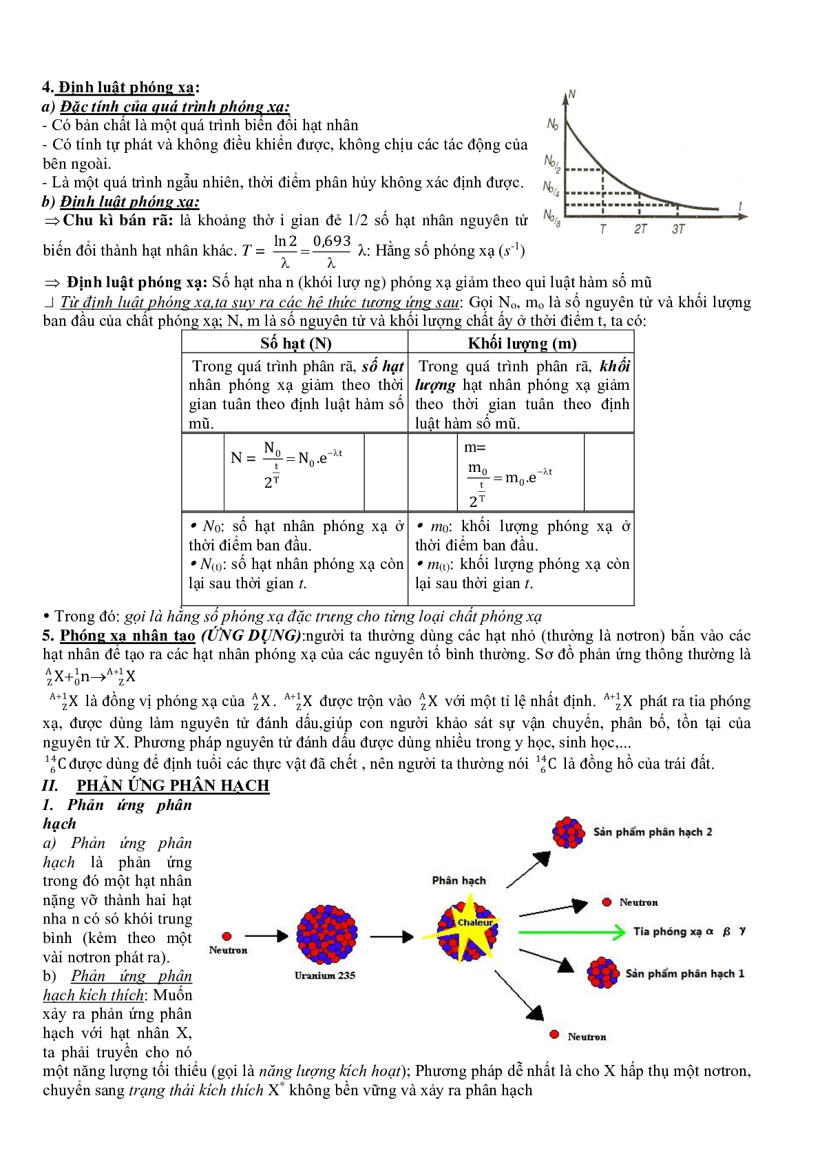 Chuyên đề: Hạt nhân nguyên tử, sự phóng xạ môn Vật Lý lớp 12 (trang 8)