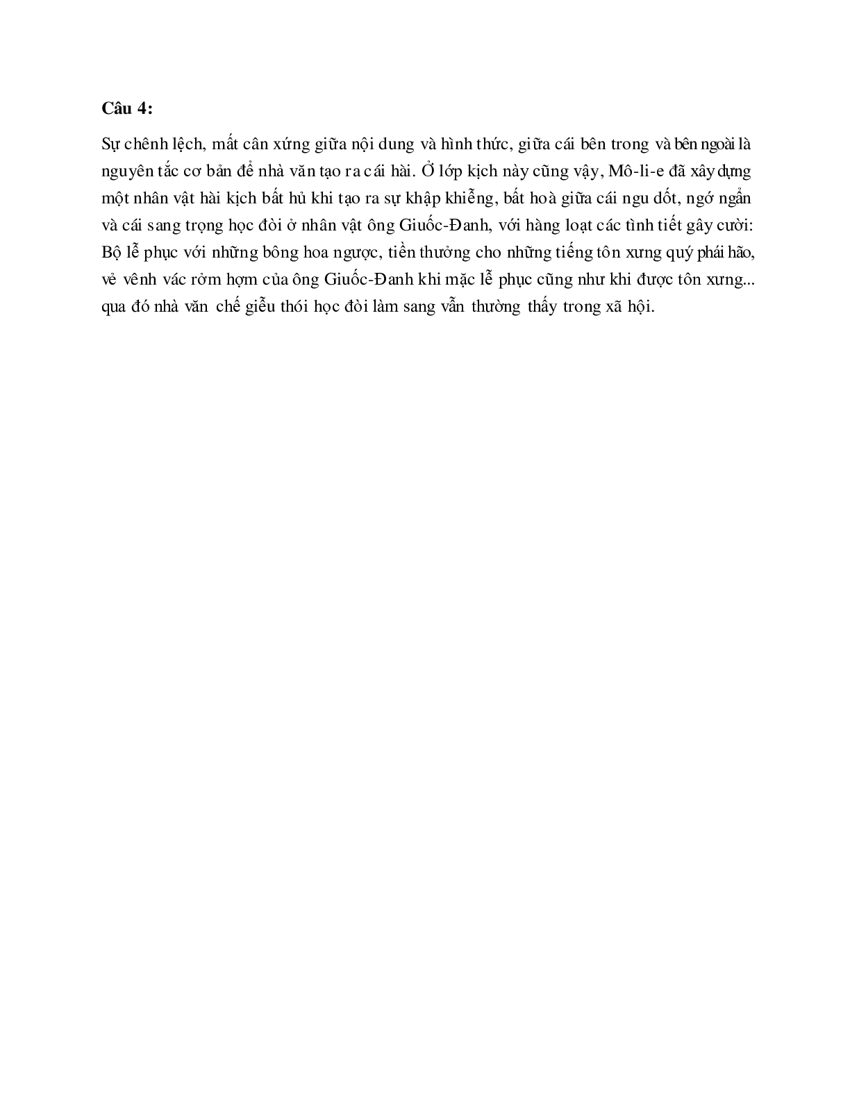Soạn bài Ông Giuốc-Đanh mặc lễ phục - ngắn nhất Soạn văn 8 (trang 2)