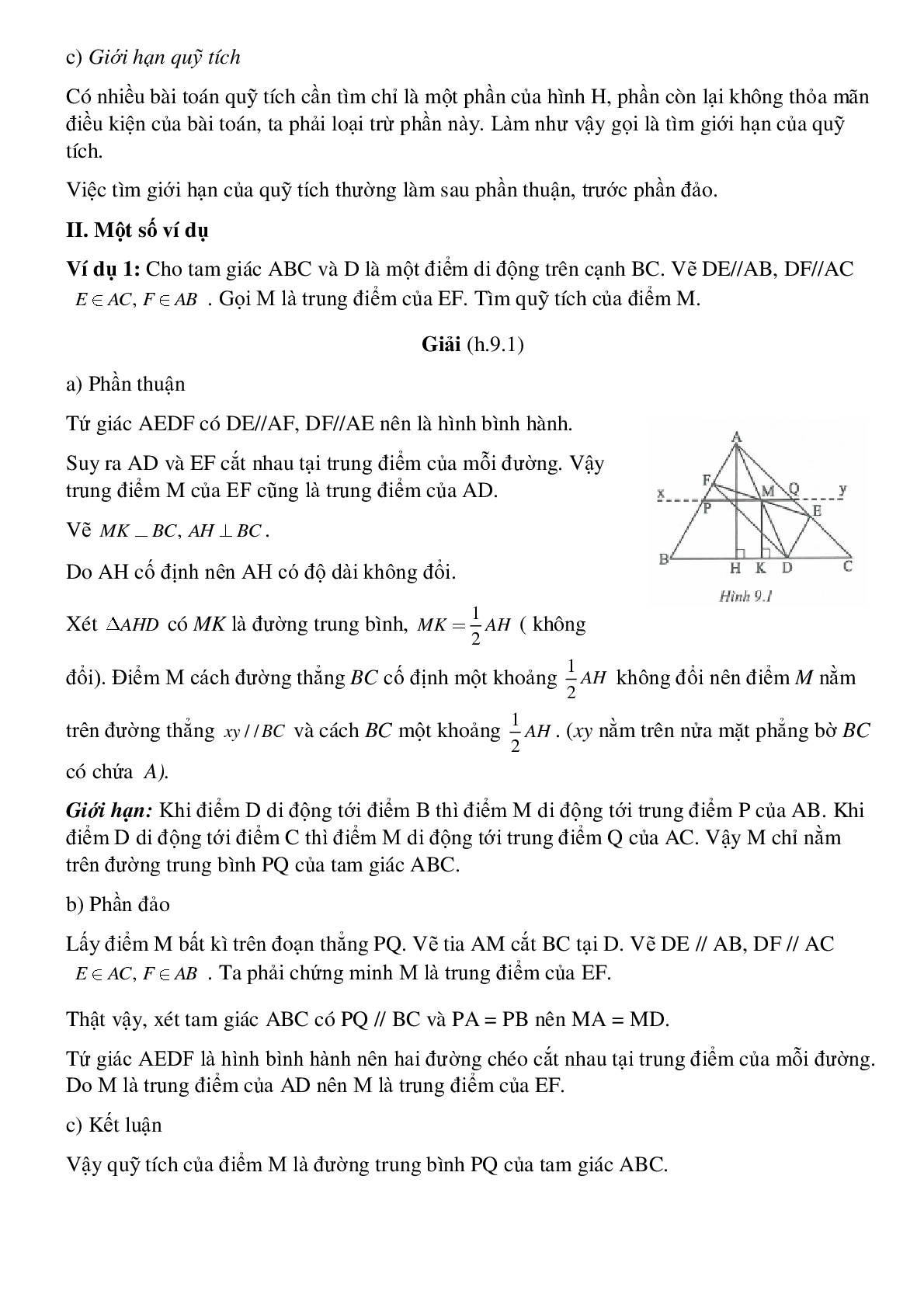 Toán quỹ tích - Hình học toán 8 (trang 2)