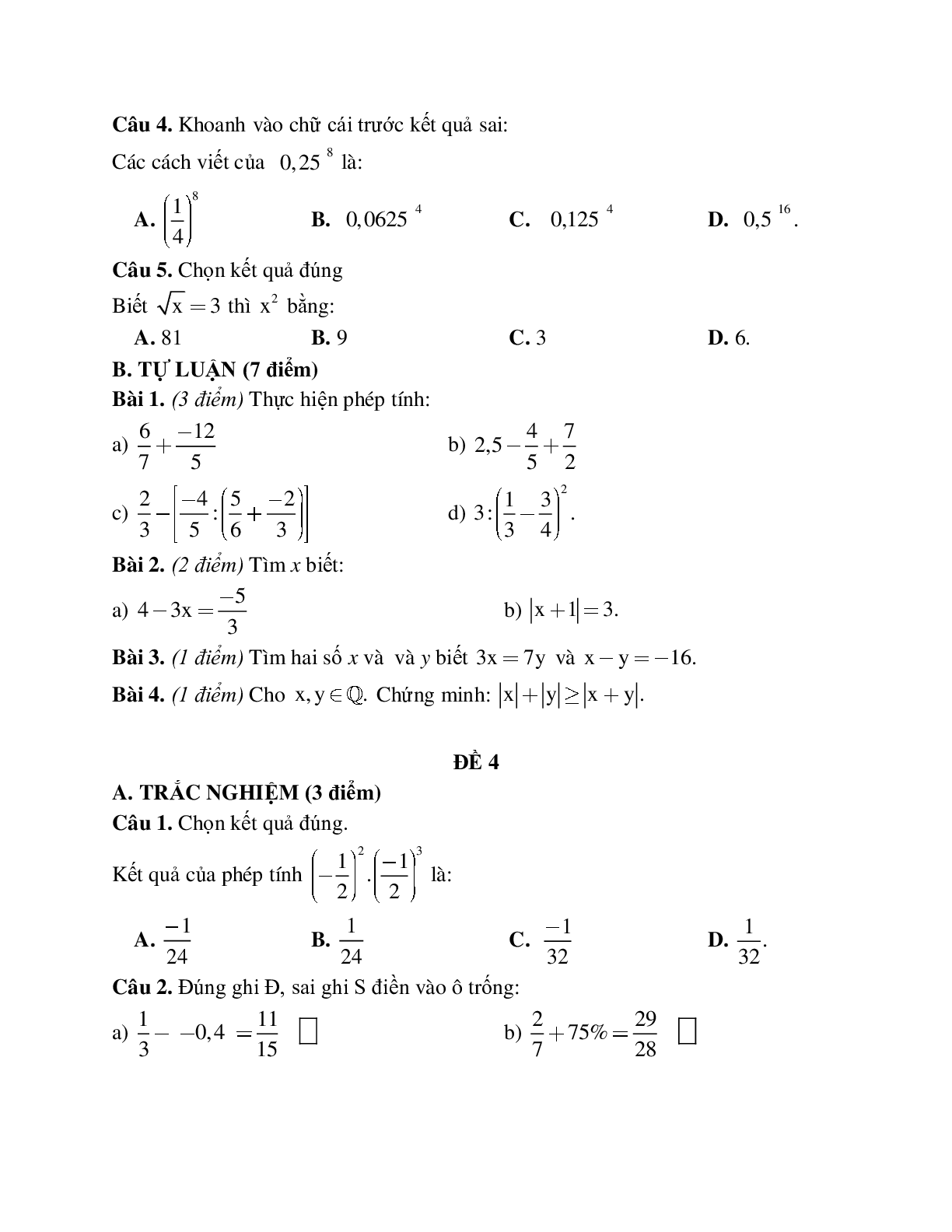 Tổng hợp 7 đề tra định kỳ toán 7 (trang 4)