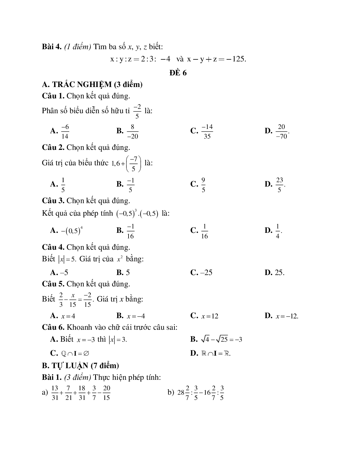Tổng hợp 7 đề tra định kỳ toán 7 (trang 7)