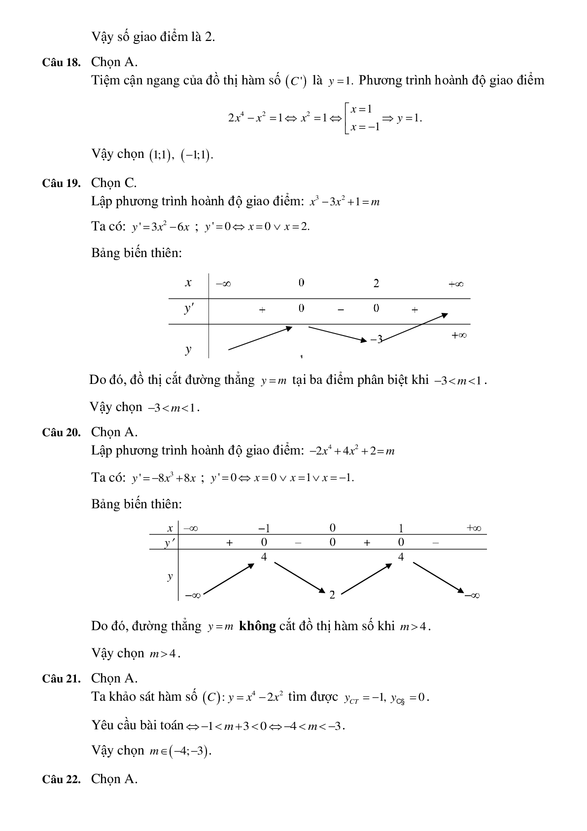 57 Bài tập trắc nghiệm Sự tương giao của đồ thị hai hàm số có đáp án 2023 (trang 10)