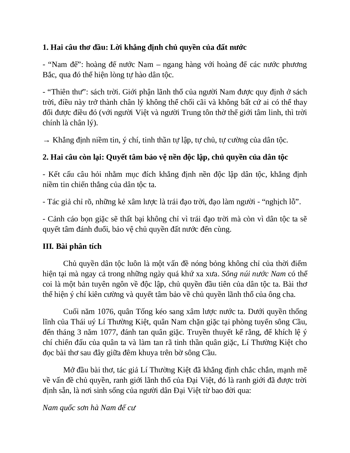 Sơ đồ tư duy bài Sông núi nước Nam dễ nhớ, ngắn nhất - Ngữ văn lớp 7 (trang 3)