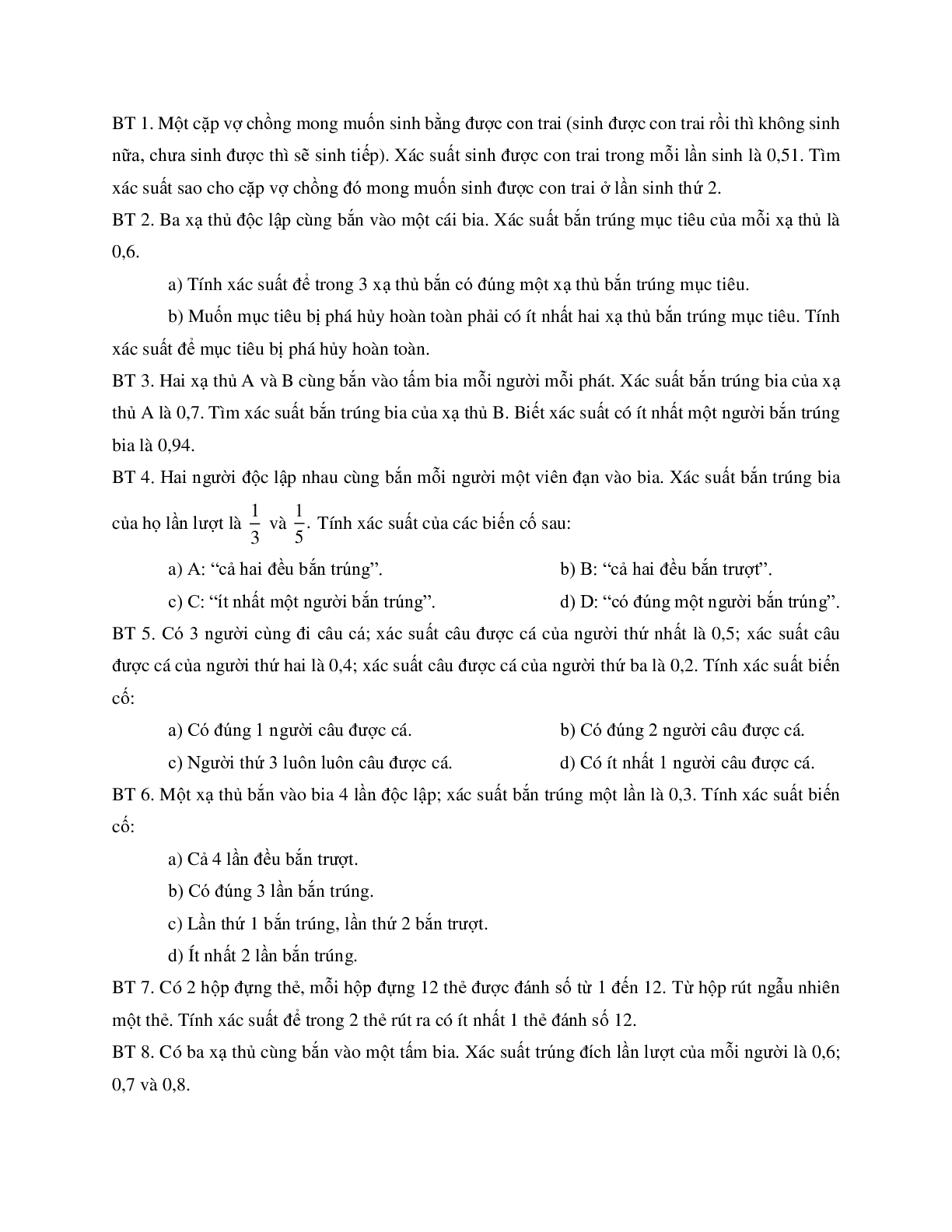 Phương pháp giải về Các quy tắc tính xác suất 2023 (lý thuyết và bài tập) (trang 6)