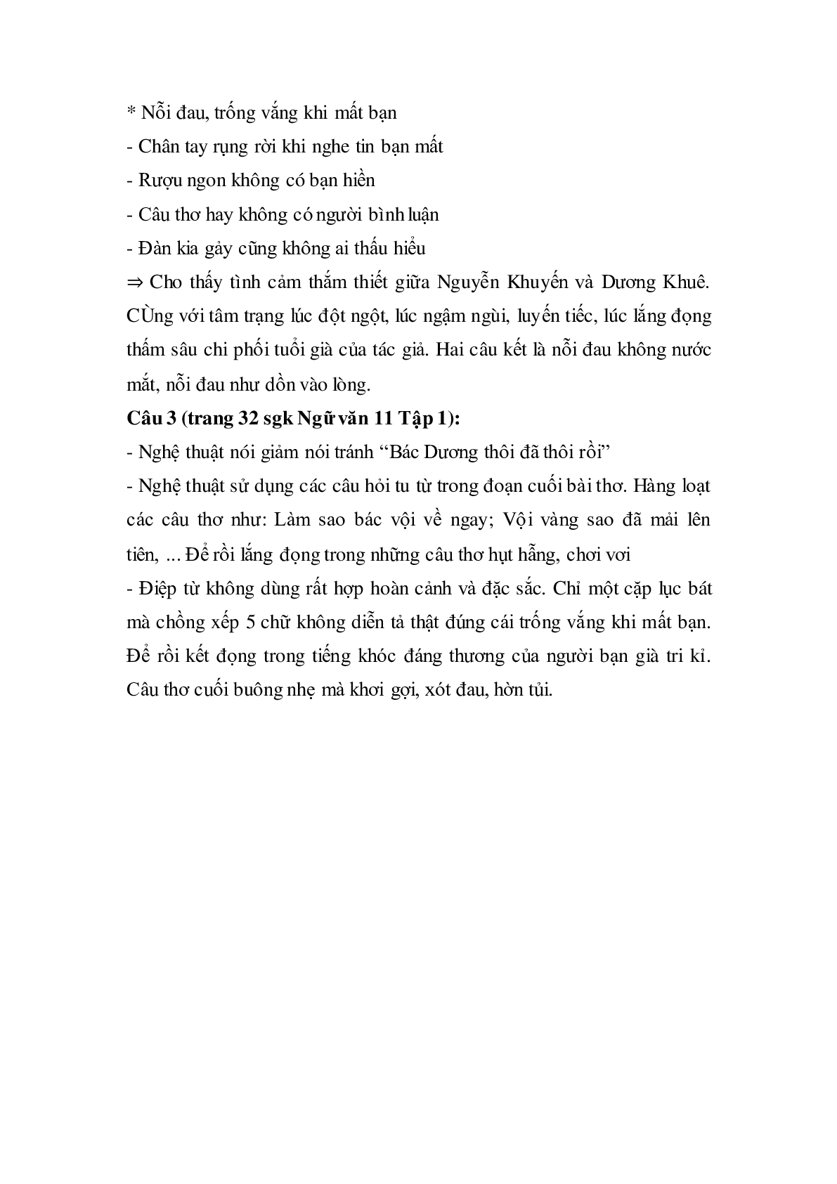 Soạn bài Khóc Dương Khuê - ngắn nhất Soạn văn 11 (trang 6)