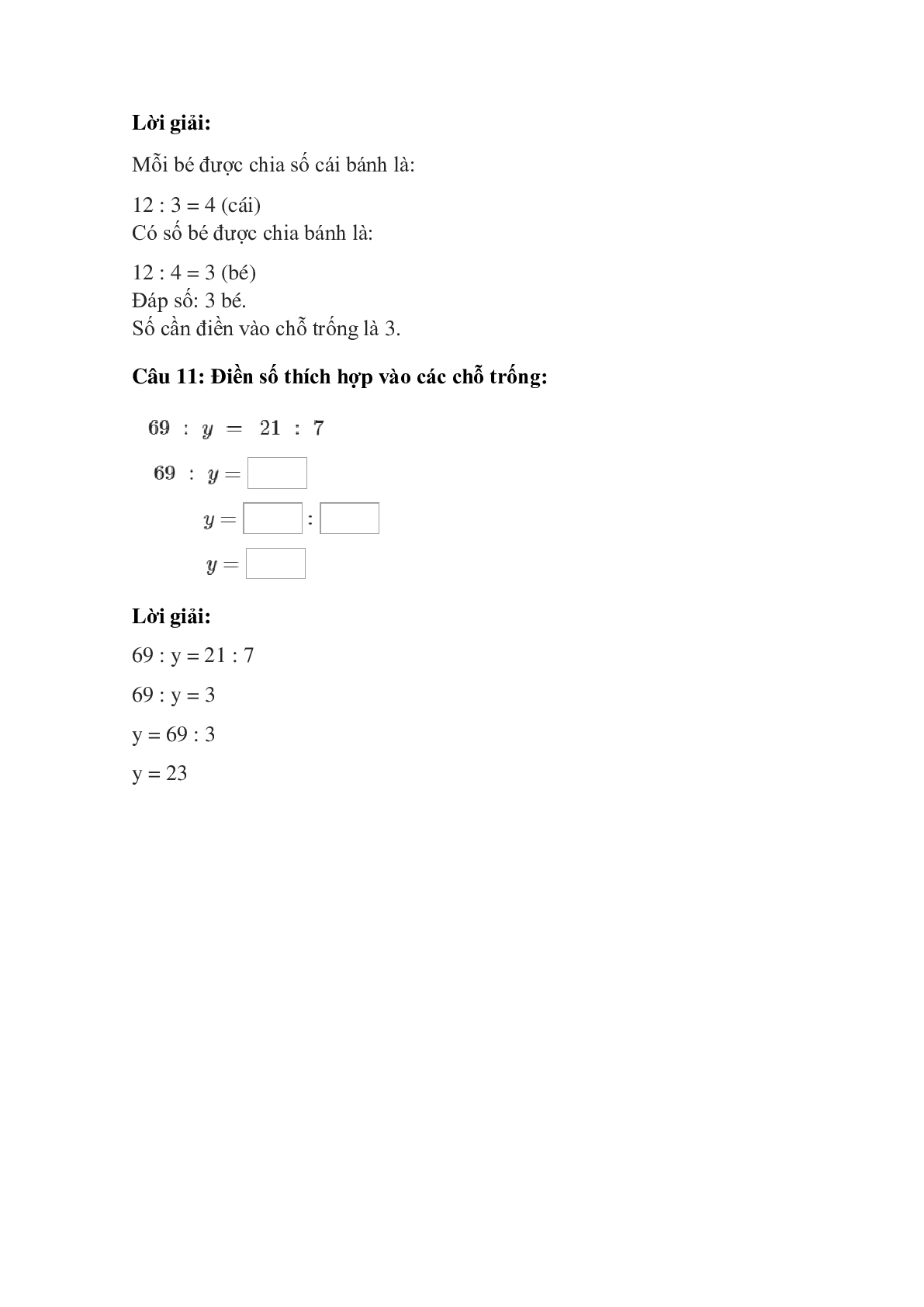 Trắc nghiệm Tìm số chia có đáp án – Toán lớp 3 (trang 4)