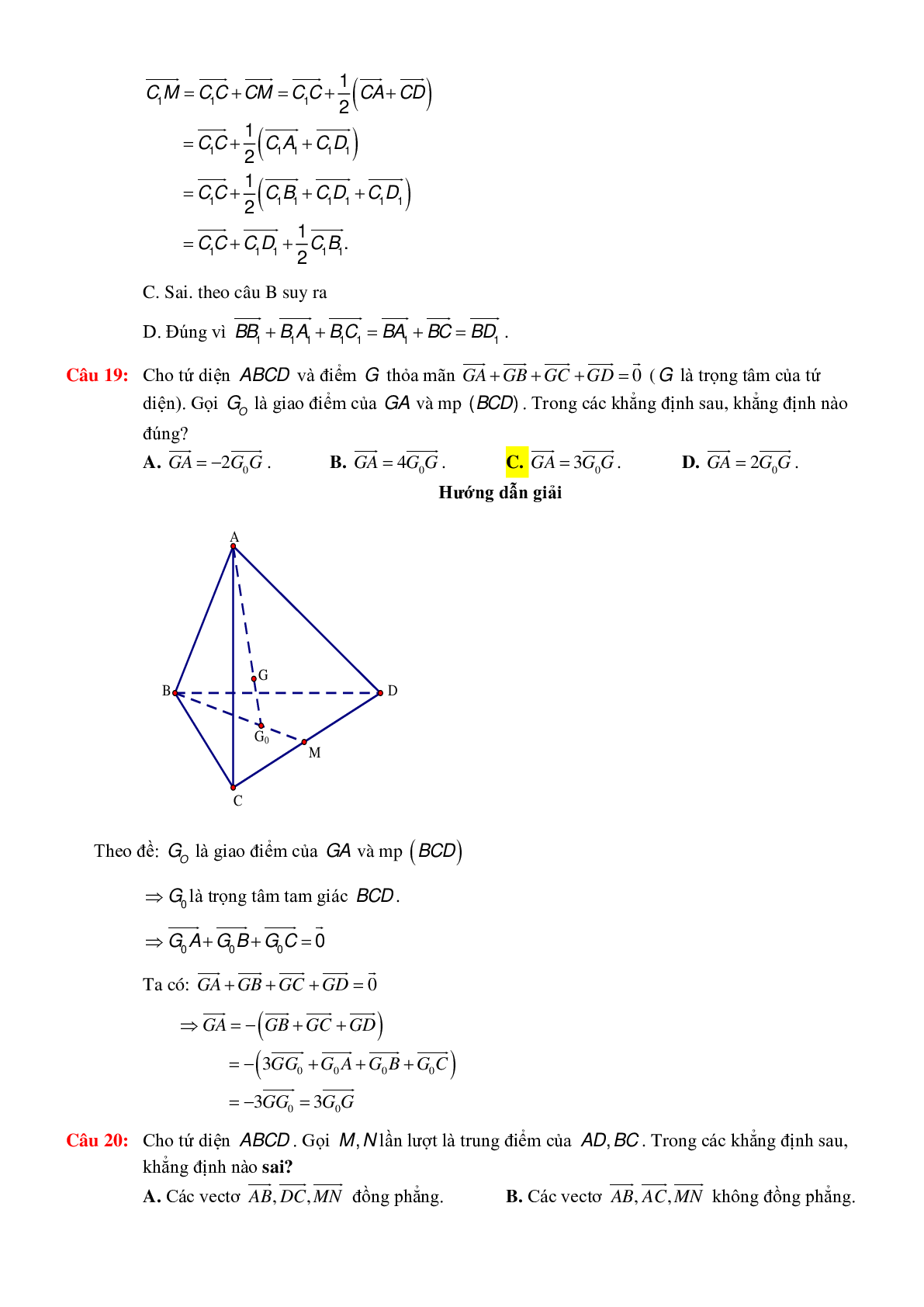 124 Bài tập Trắc nghiệm Quan hệ vuông góc Toán lớp 11 có đáp án 2023 (trang 10)