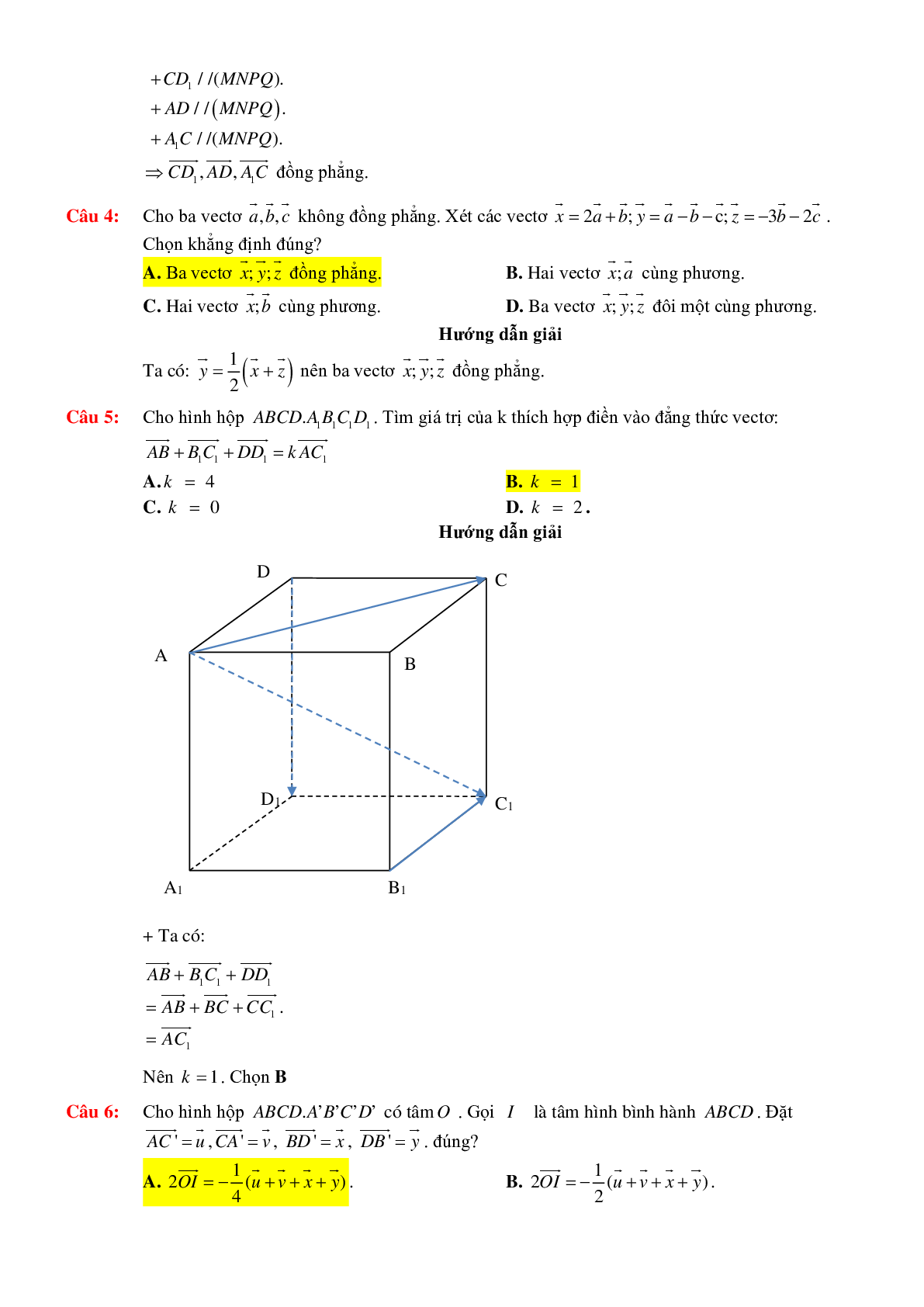 124 Bài tập Trắc nghiệm Quan hệ vuông góc Toán lớp 11 có đáp án 2023 (trang 2)