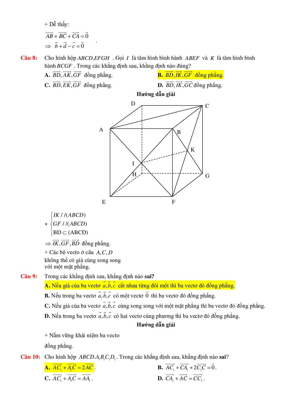 124 Bài tập Trắc nghiệm Quan hệ vuông góc Toán lớp 11 có đáp án 2023 (trang 4)