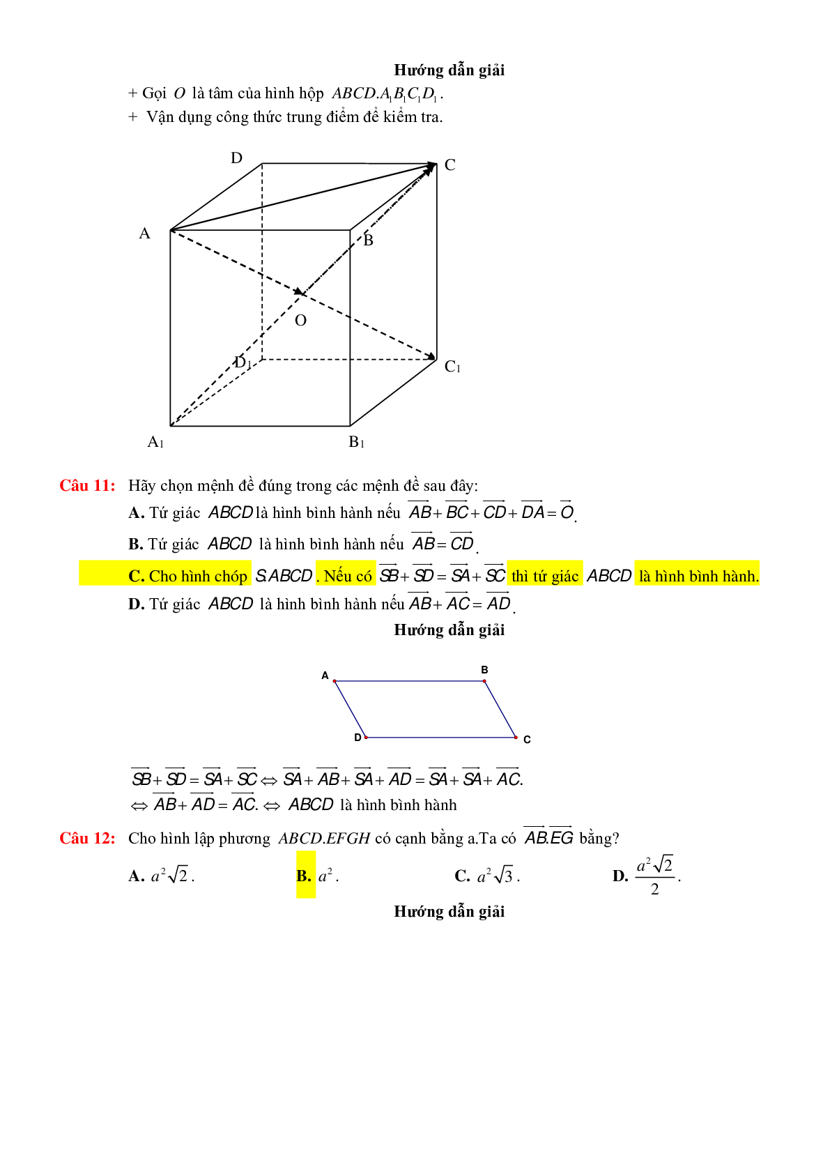 124 Bài tập Trắc nghiệm Quan hệ vuông góc Toán lớp 11 có đáp án 2023 (trang 5)
