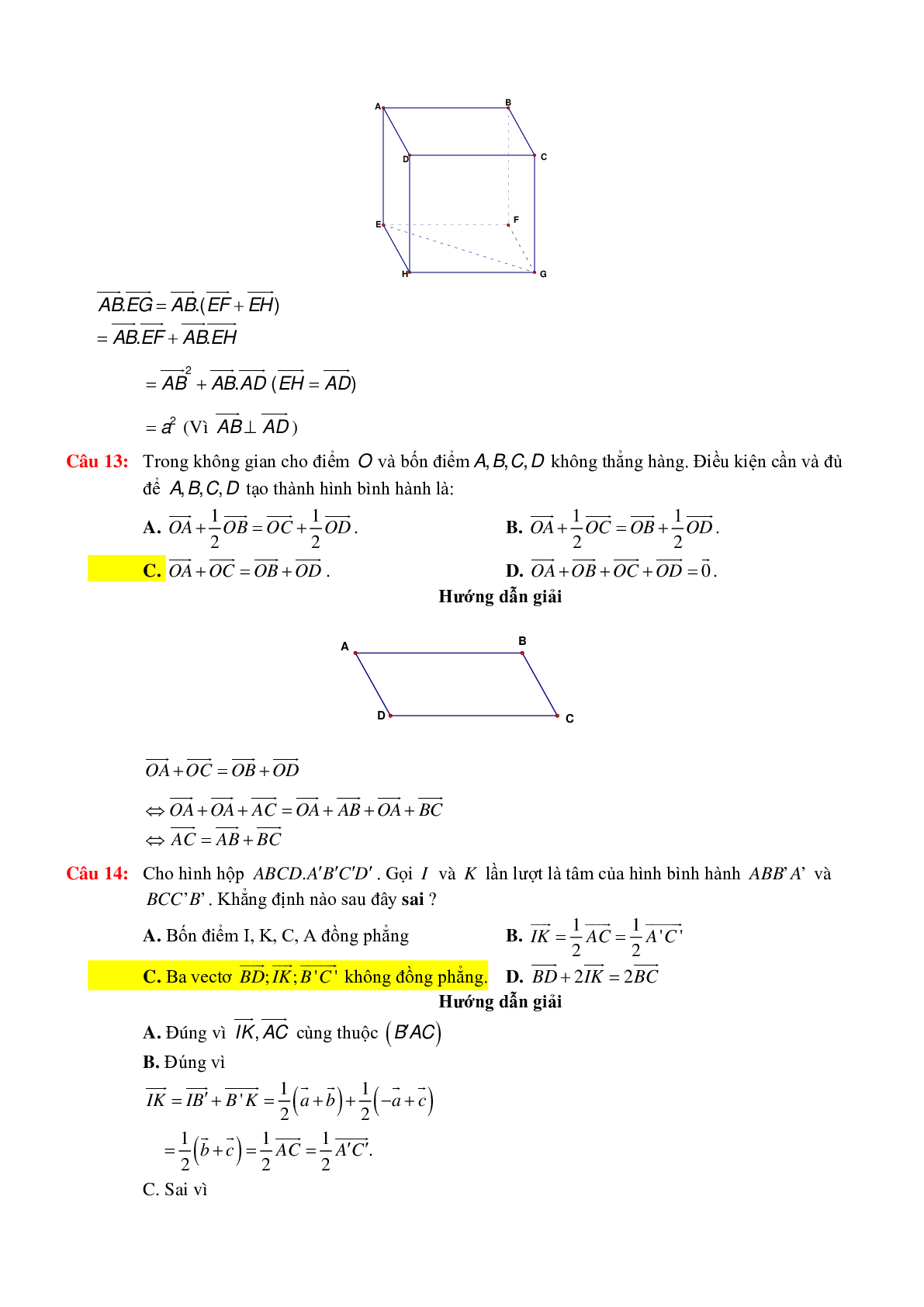 124 Bài tập Trắc nghiệm Quan hệ vuông góc Toán lớp 11 có đáp án 2023 (trang 6)