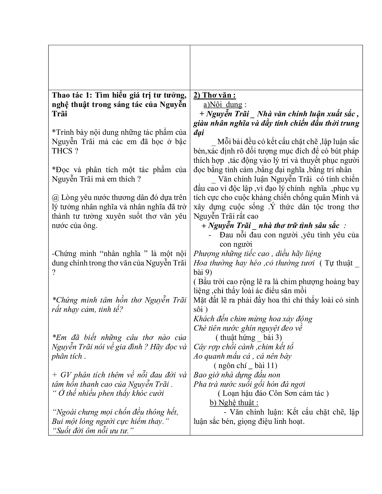 Giáo án ngữ văn lớp 10 Tiết 65, 66: Đại cáo bình ngô (trang 4)