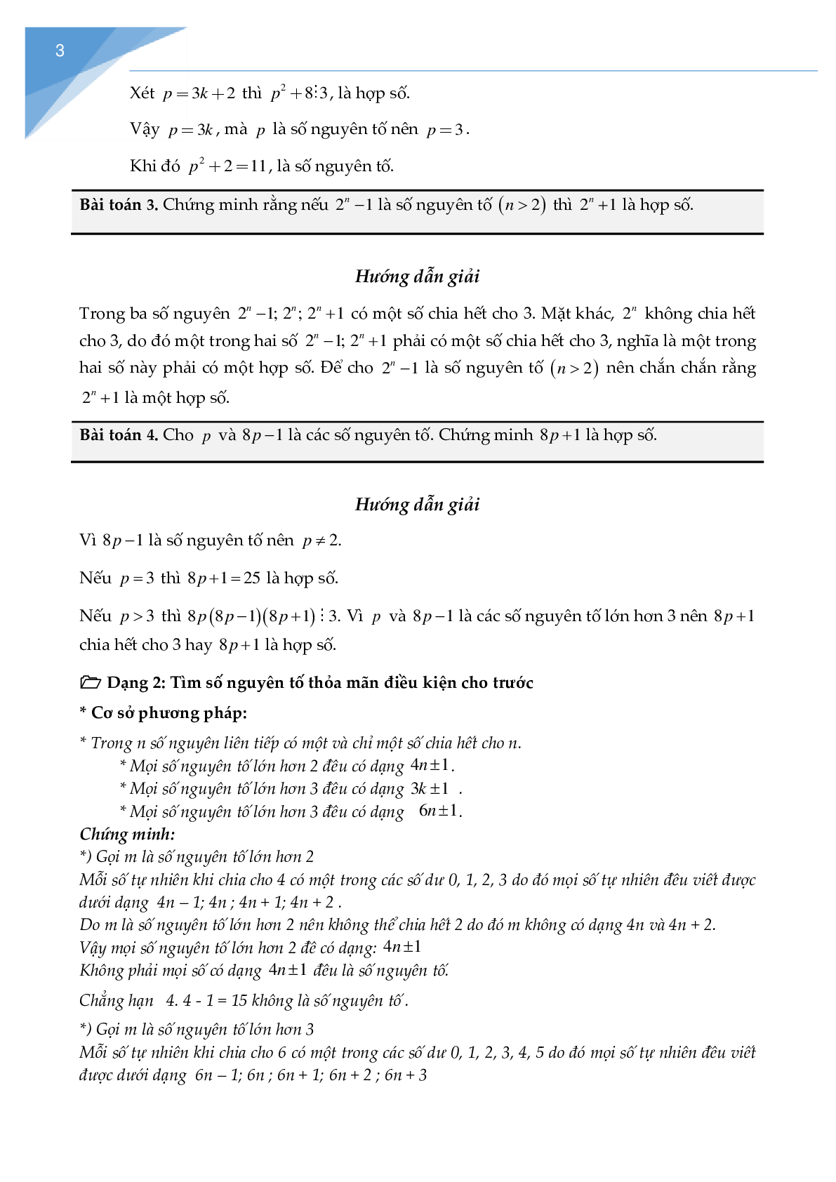 Chuyên đề Số nguyên tố, hợp số (trang 3)