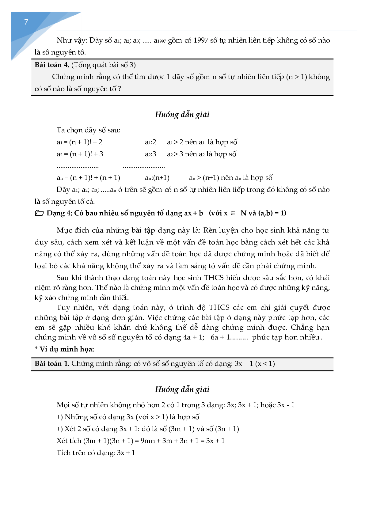 Chuyên đề Số nguyên tố, hợp số (trang 7)