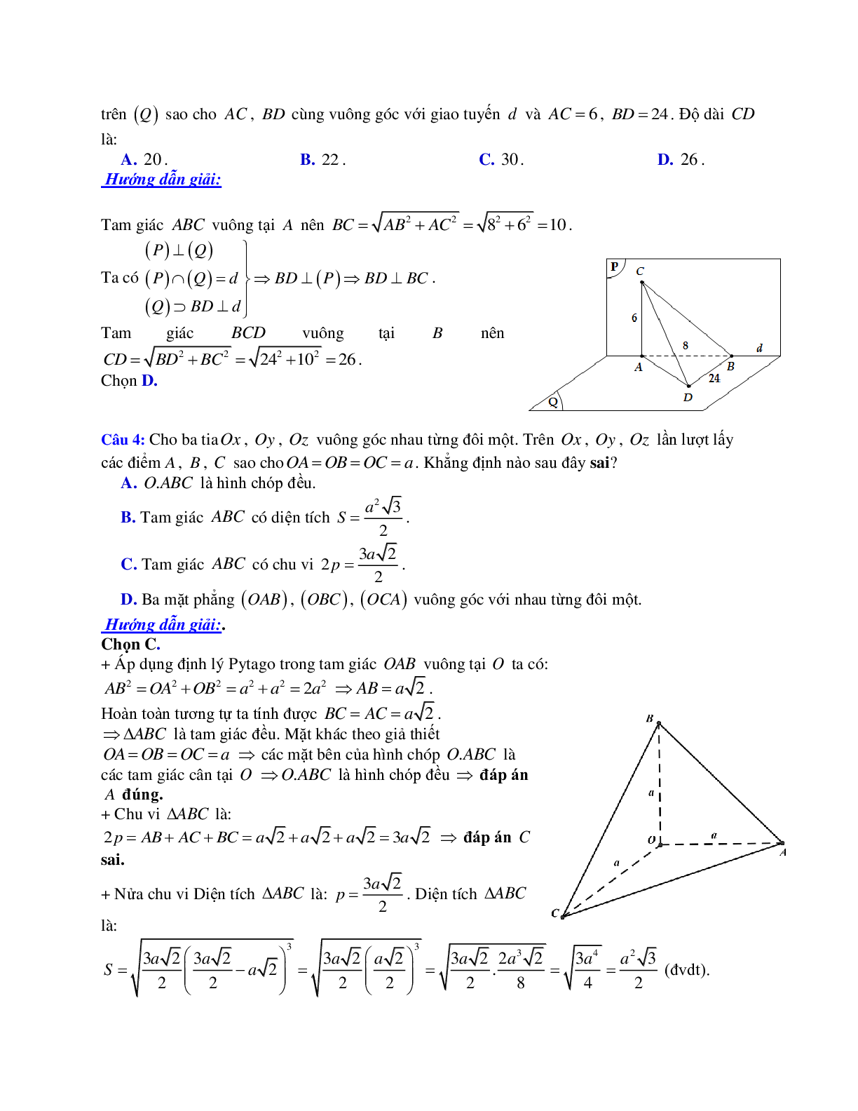 Phương pháp giải và bài tập về Cách tính độ dài đoạn thẳng, diện tích hình chiếu, chu vi và diện tích đa giác có lời giải (trang 2)