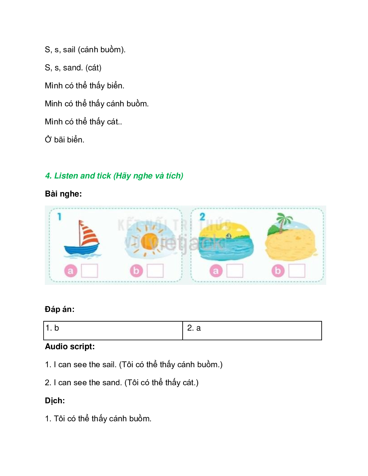 Tiếng Anh lớp 2 Unit 3 Lesson 2 trang 15 – Kết nối tri thức (trang 2)