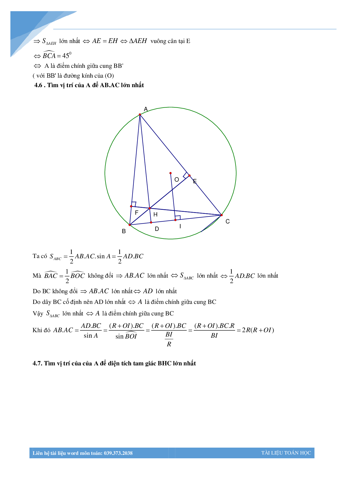 Chùm bài toán hình học luyện thi vào lớp 10 (trang 10)