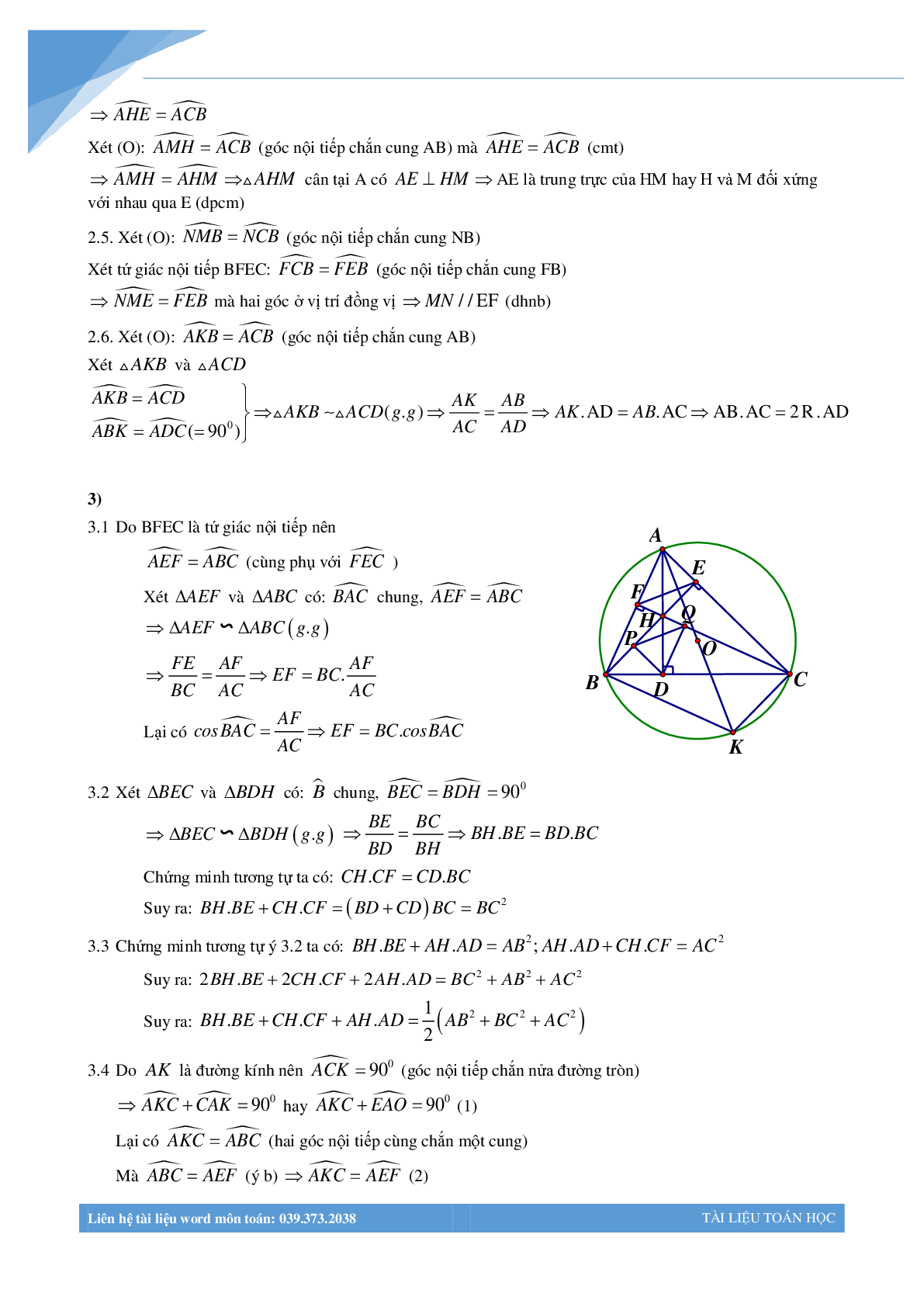 Chùm bài toán hình học luyện thi vào lớp 10 (trang 3)