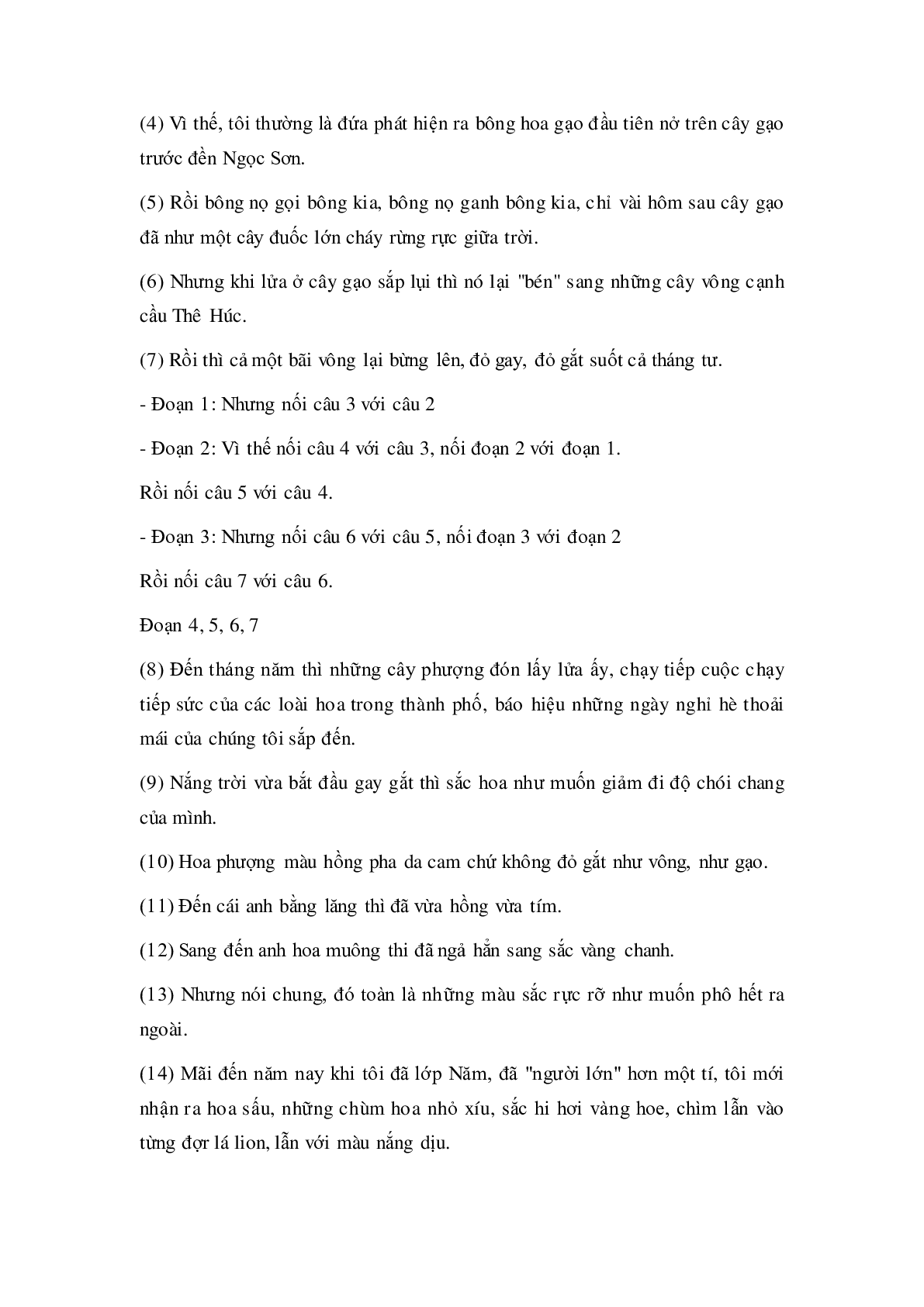 Soạn Tiếng Việt lớp 5: Luyện từ và câu: Liên kết các câu trong bài bằng từ ngữ nối mới nhất (trang 3)