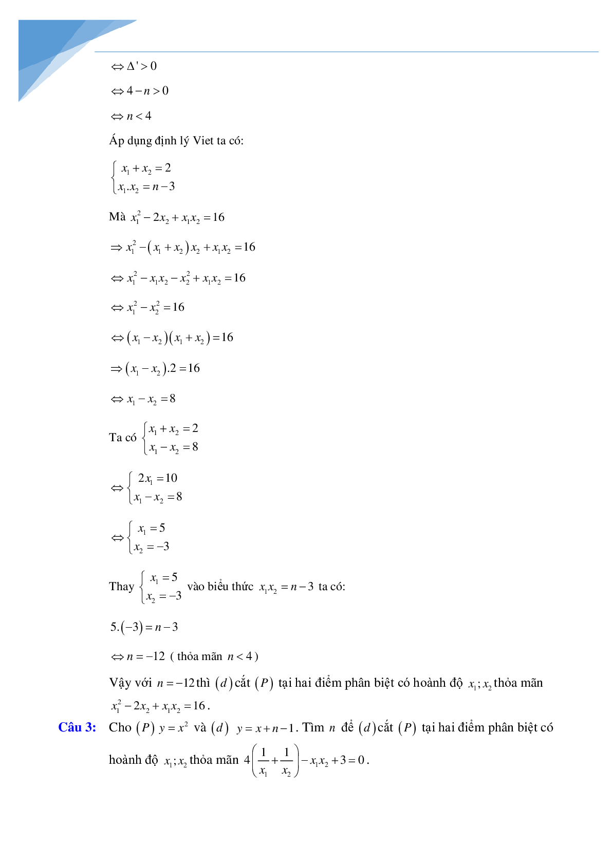 Chuyên đề Parabol luyện thi vào lớp 10 môn toán (trang 4)