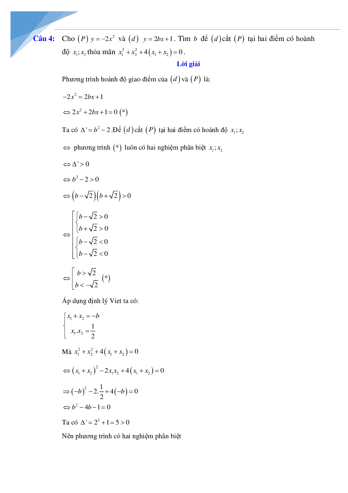 Chuyên đề Parabol luyện thi vào lớp 10 môn toán (trang 6)