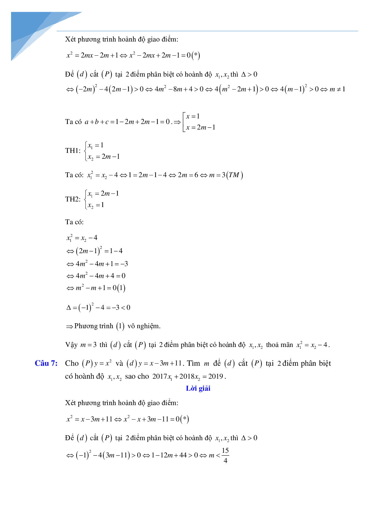 Chuyên đề Parabol luyện thi vào lớp 10 môn toán (trang 8)