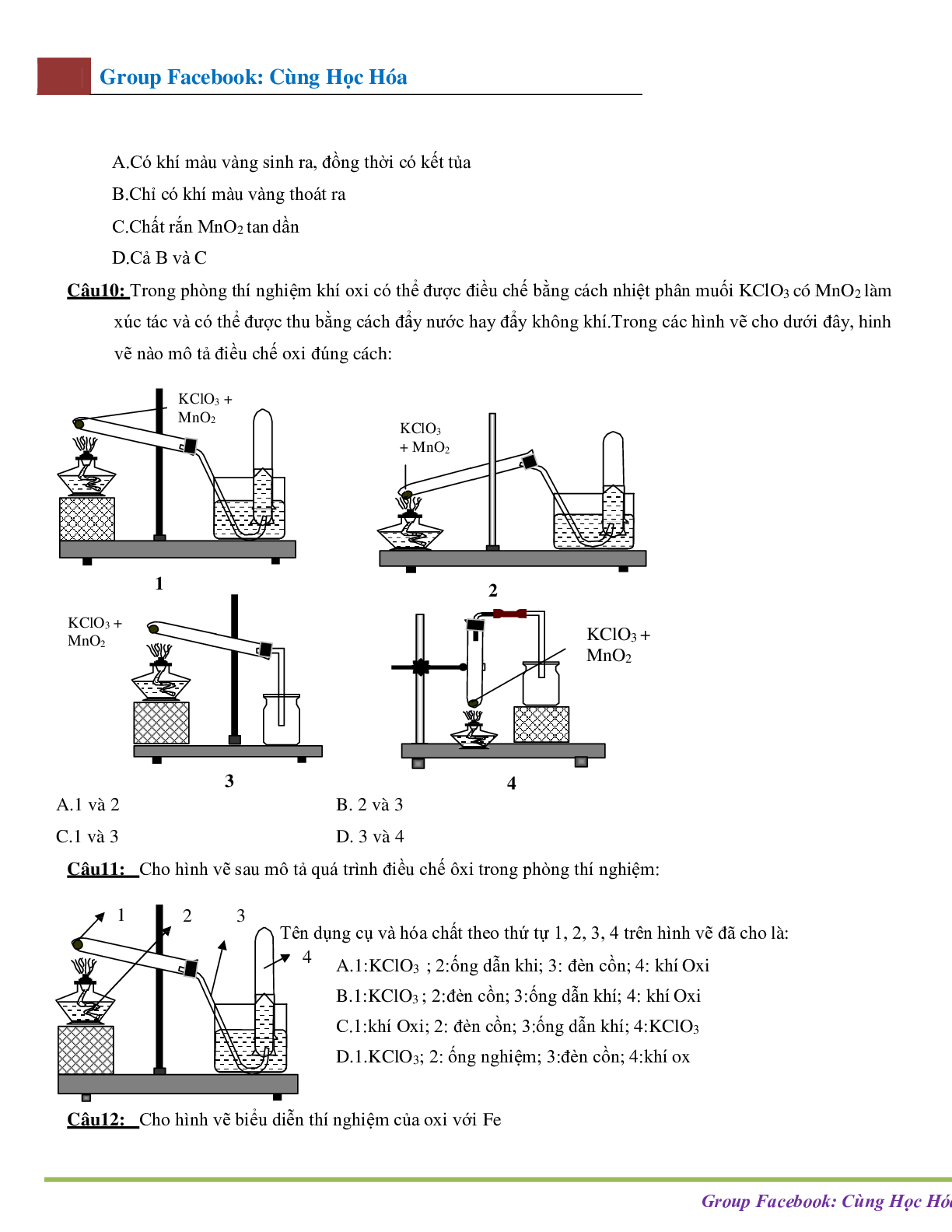 Dạng bài tập hình vẽ thí nghiệm môn Hóa học ôn thi THPTQG (trang 5)