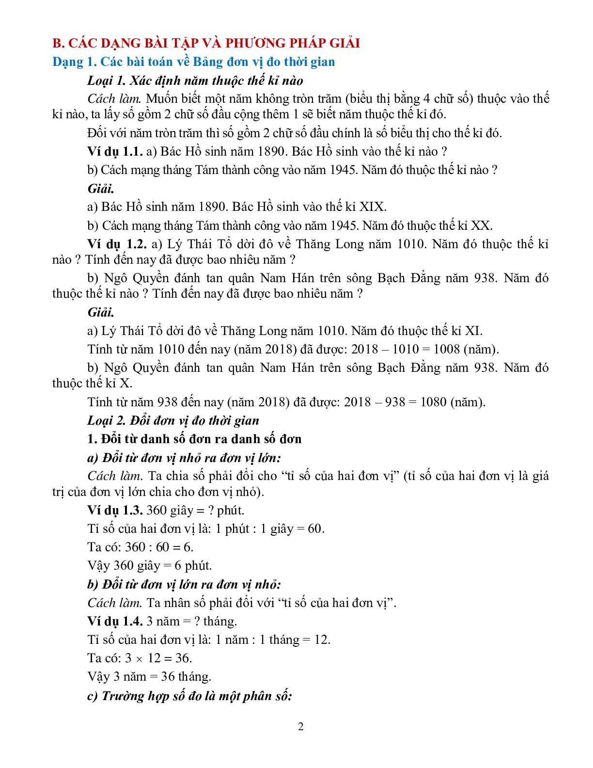 Các dạng toán về số đo thời gian và phương pháp giải - Toán lớp 5 (trang 2)