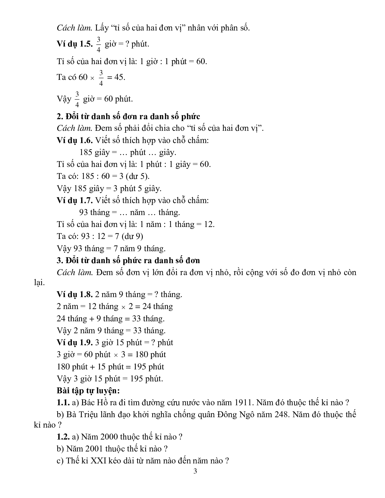 Các dạng toán về số đo thời gian và phương pháp giải - Toán lớp 5 (trang 3)