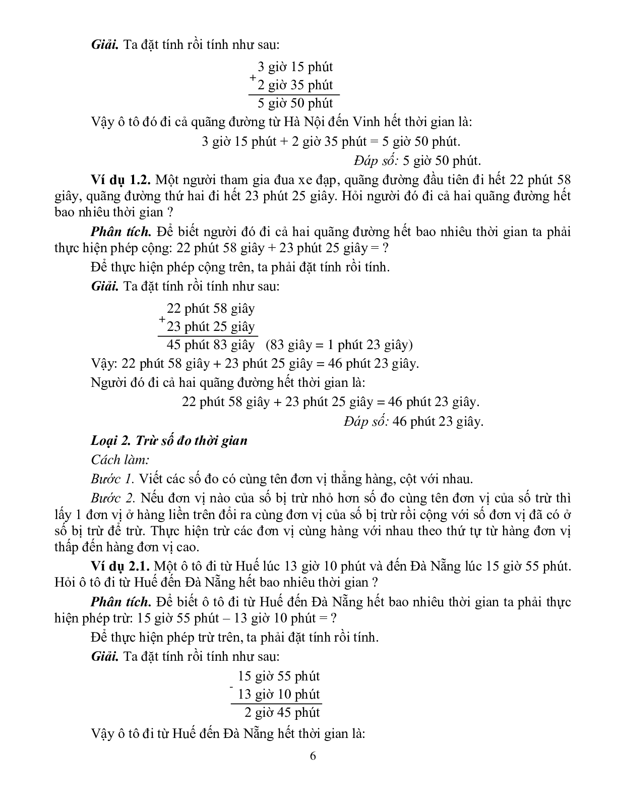 Các dạng toán về số đo thời gian và phương pháp giải - Toán lớp 5 (trang 6)