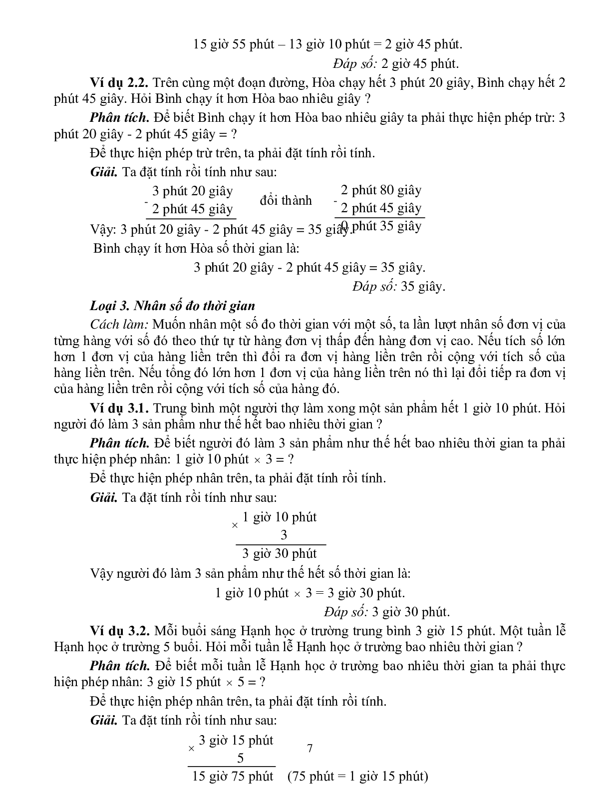 Các dạng toán về số đo thời gian và phương pháp giải - Toán lớp 5 (trang 7)