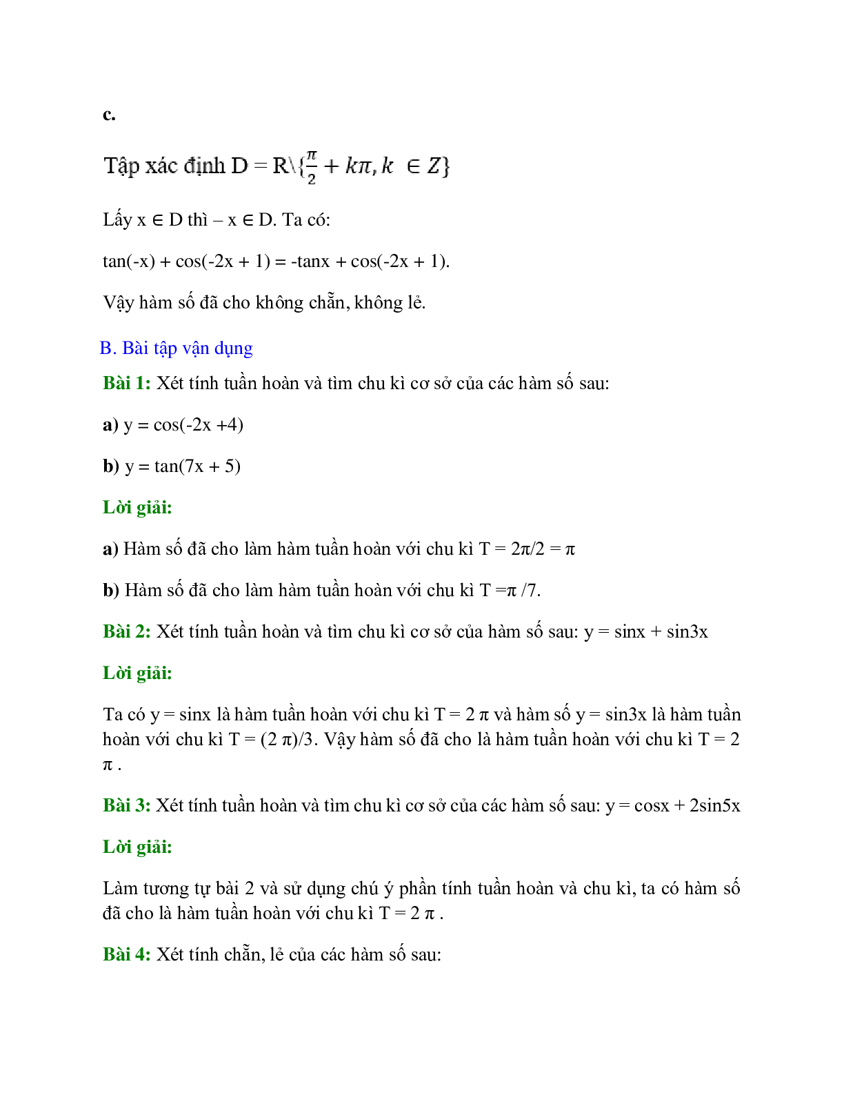 Chuyên đề Hàm số lượng giác 2023 hay, chọn lọc (trang 9)