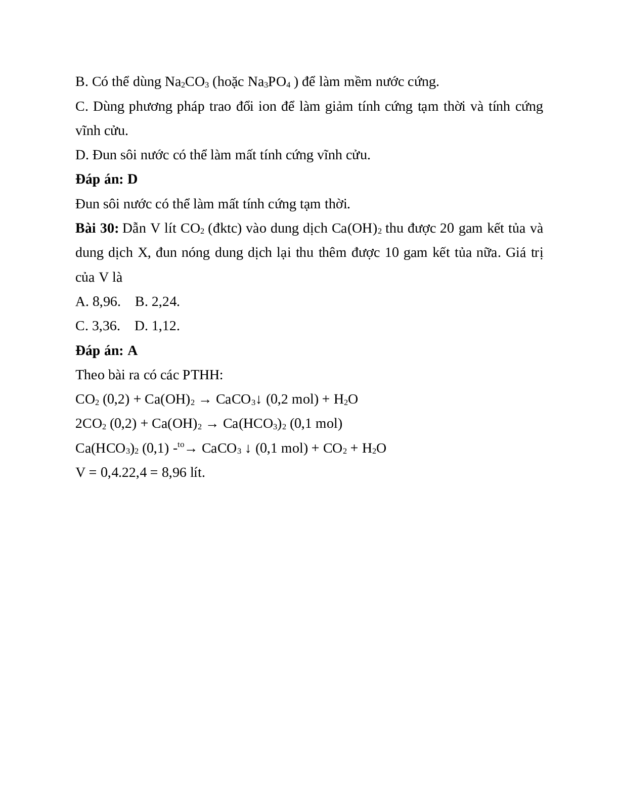 30 Bài tập về Hợp chất của kim loại kiềm thổ hóa 12 có lời giải chi tiết (trang 10)