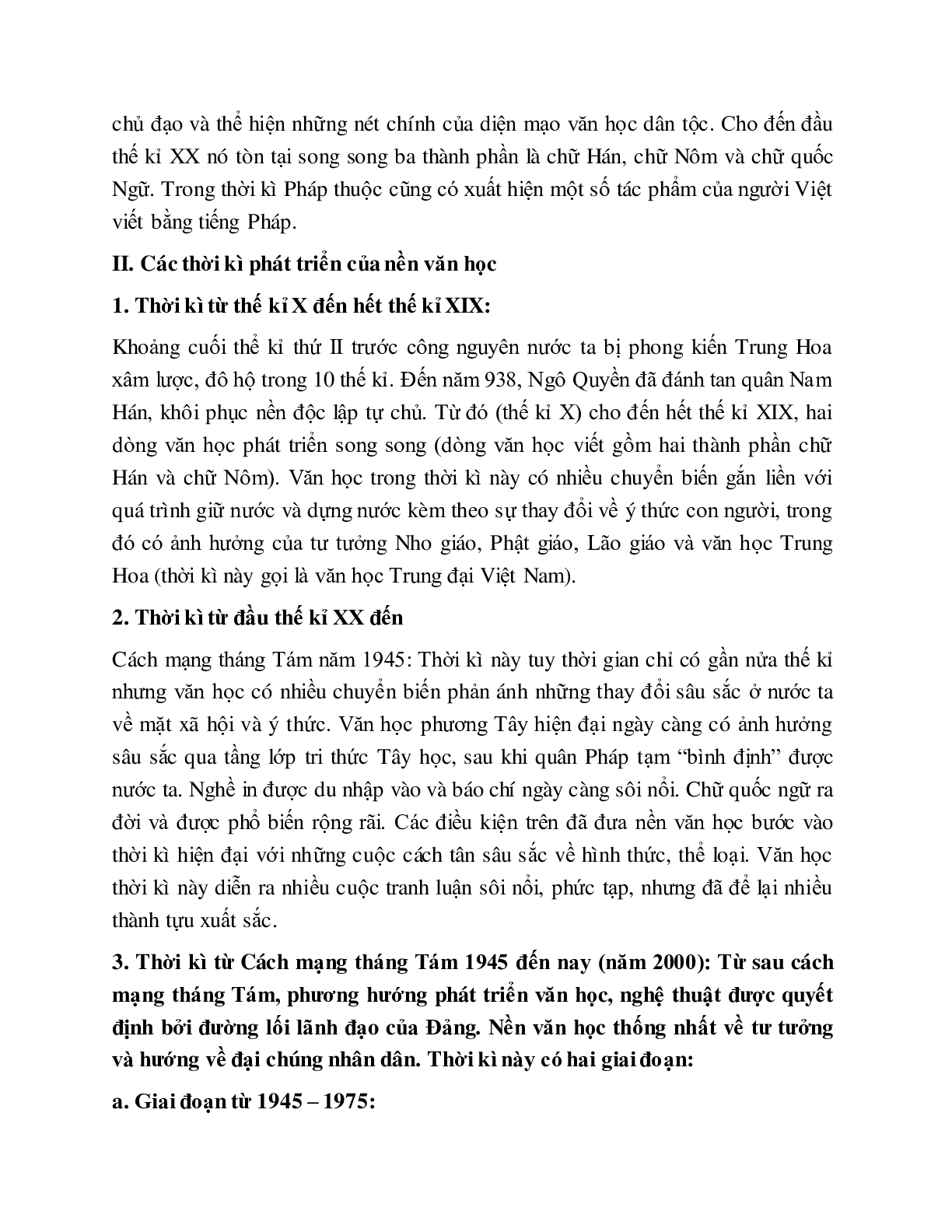 Soạn bài Tổng quan văn học Việt Nam - ngắn nhất Soạn văn 10 (trang 5)