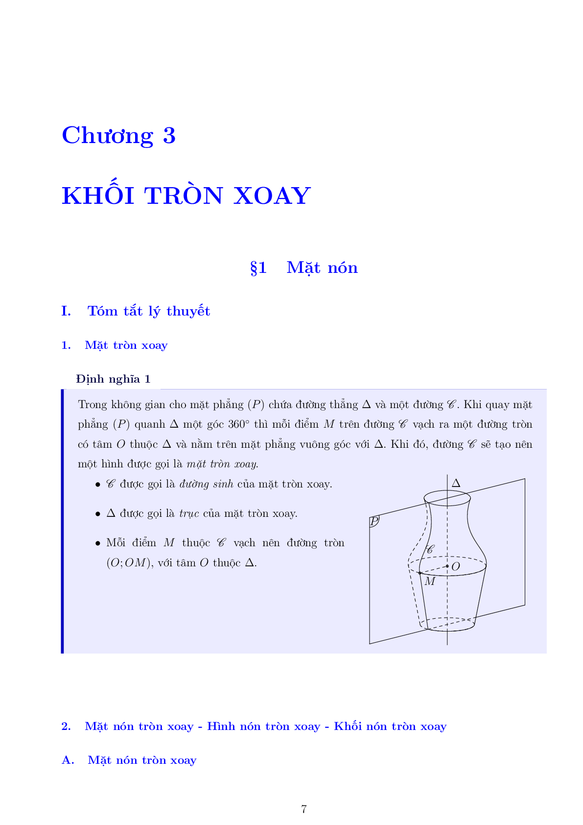 Bài tập trắc nghiệm hình học 12 chuyên đề nón - trụ -  cầu (trang 7)