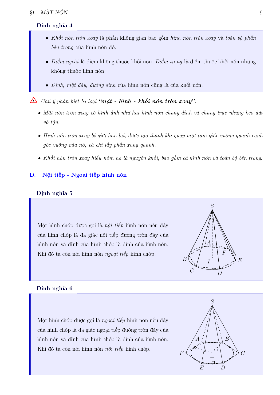 Bài tập trắc nghiệm hình học 12 chuyên đề nón - trụ -  cầu (trang 9)